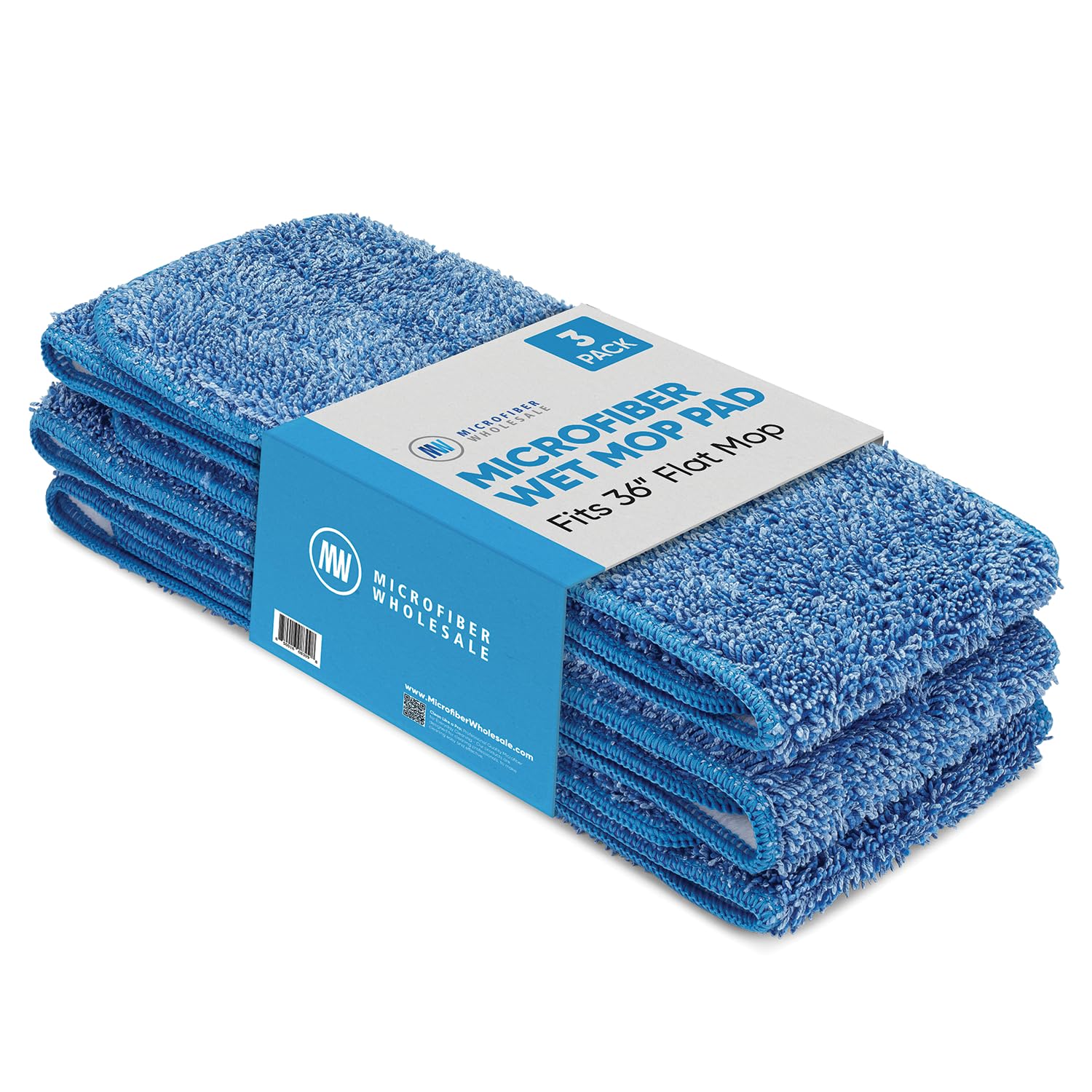 36" Microfiber Wet Mop Pad (3 Count)