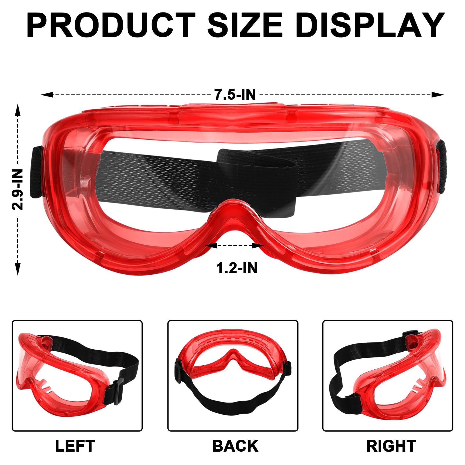 6 Pack Protective Safety Goggles Anti (6 Count)