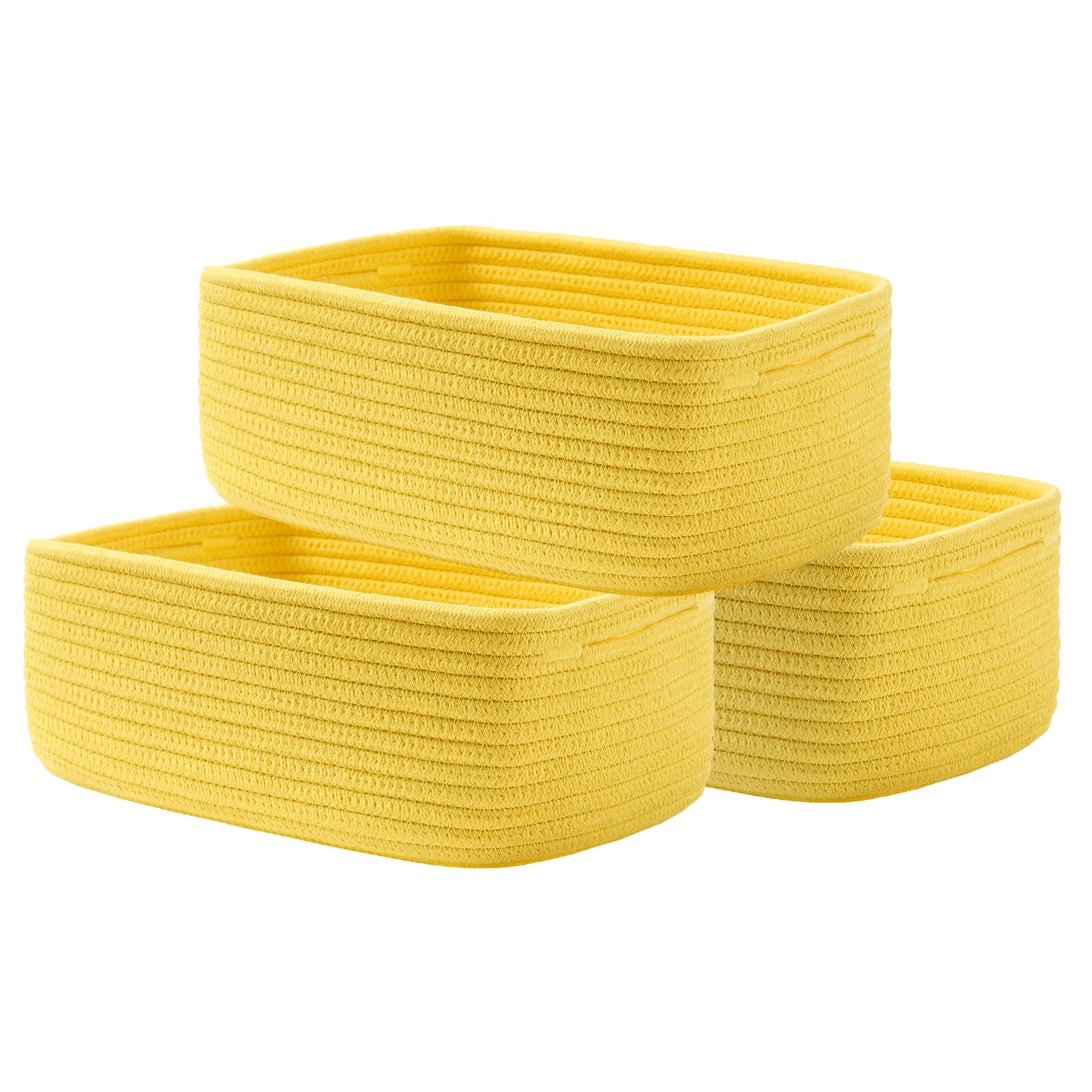 Small Woven Storage Basket for Organizing (3 Count)