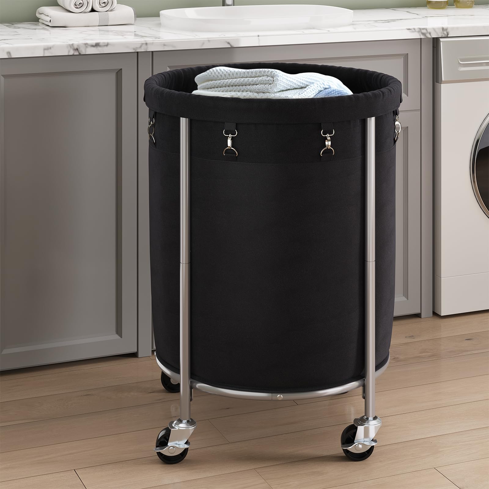 Laundry Basket with Wheels