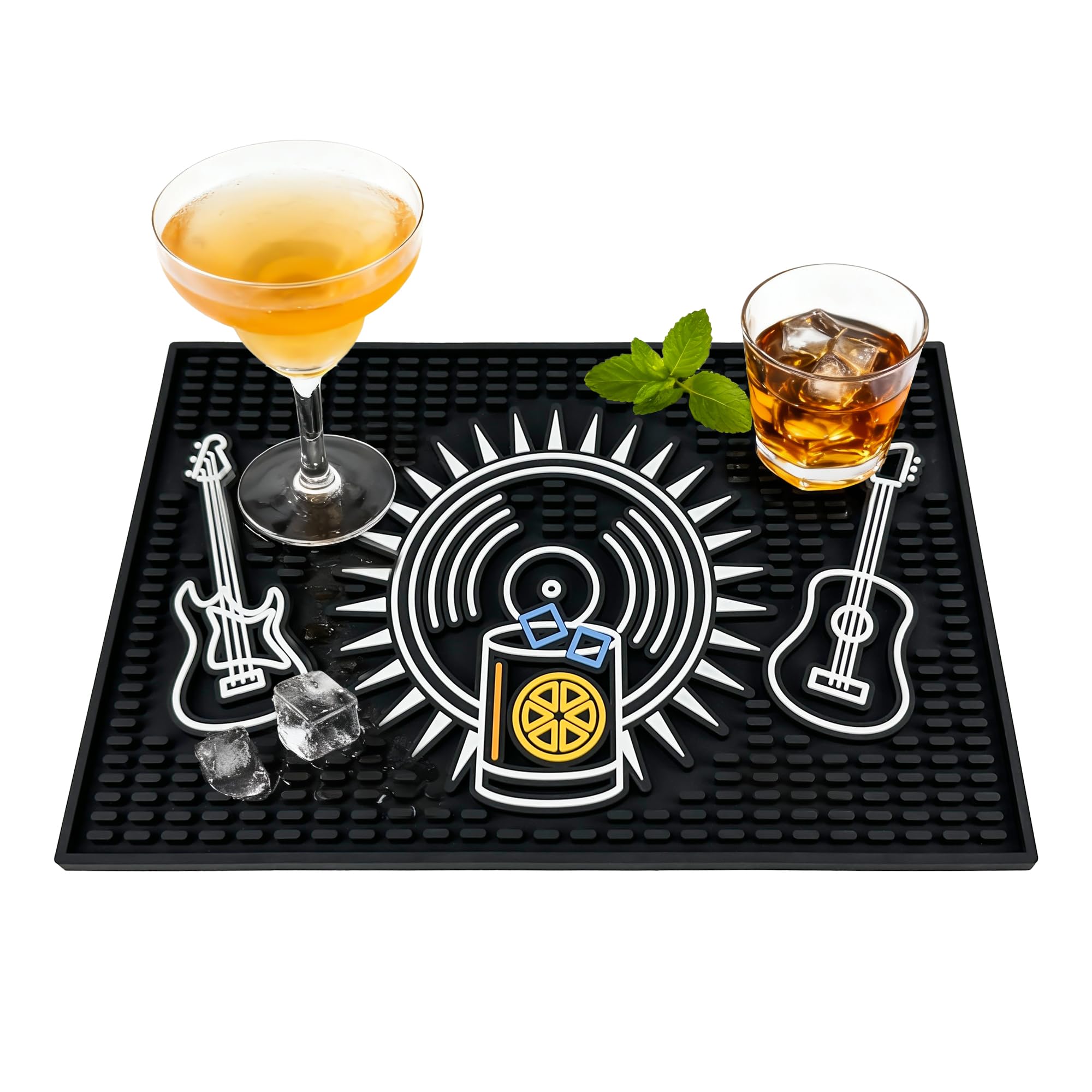 Neon Tiki Black Bar Mat 18 x 12 Inch
