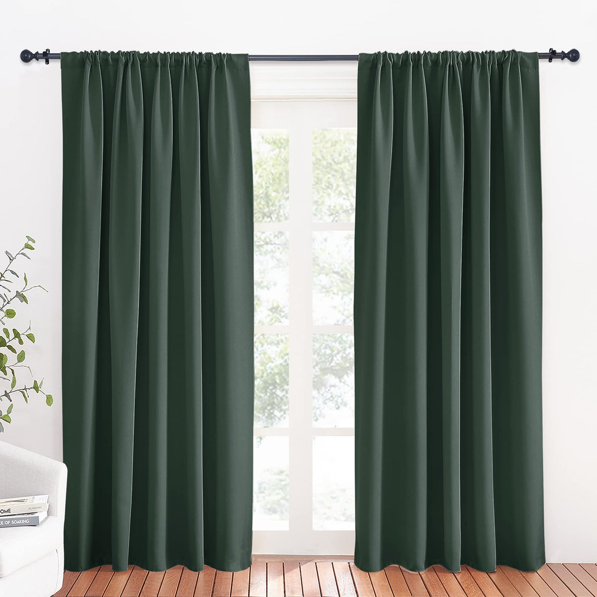 Large Blackout Curtains for Bedroom Living Room 84 inches Long (2 Count)