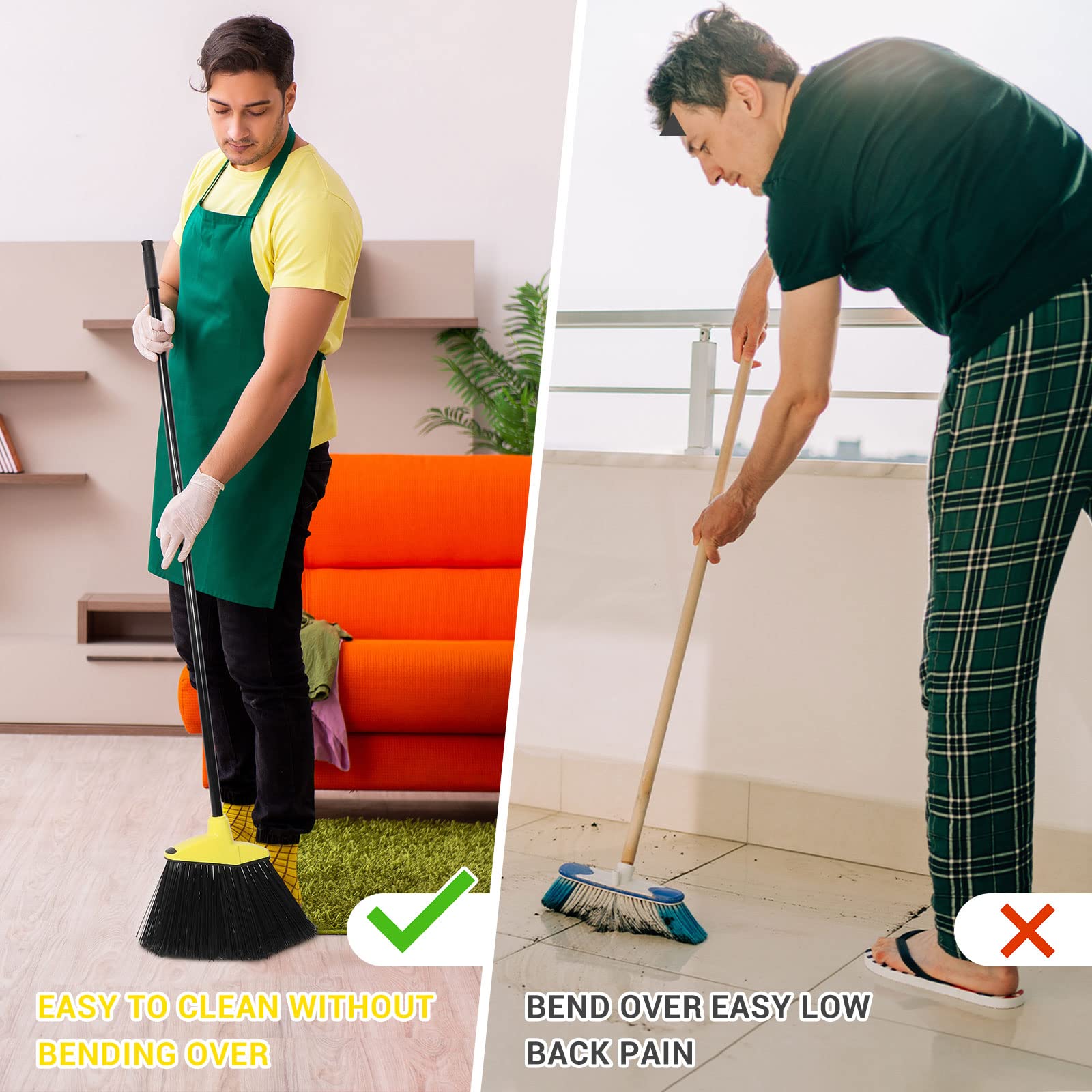20 Pcs Heavy Duty Broom Commercial Outdoor Indoor (20 Count)