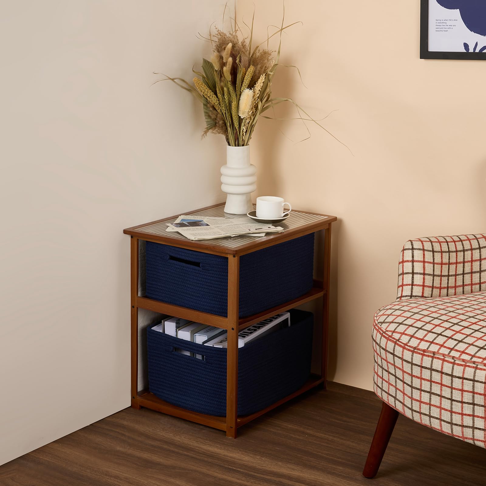 Large Storage Baskets for Shelves (2 Count)