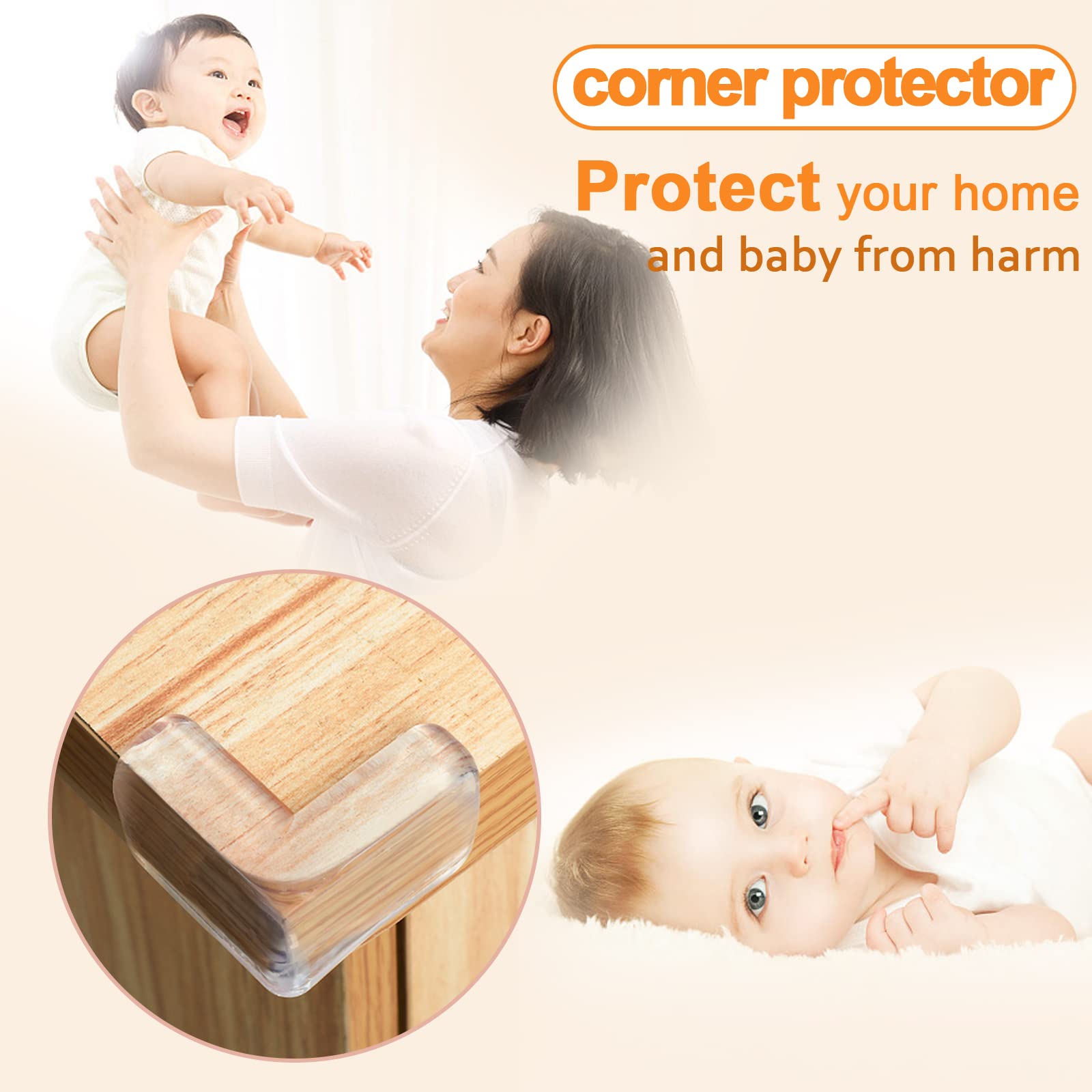 Baby Proofing 16 Pack Corner Protector Baby Corner Guards Furniture Corner & Edge Safety Bumpers Clear Baby Proofing Bumper Cushion for Table Furniture Sharp Corners (16 Count)