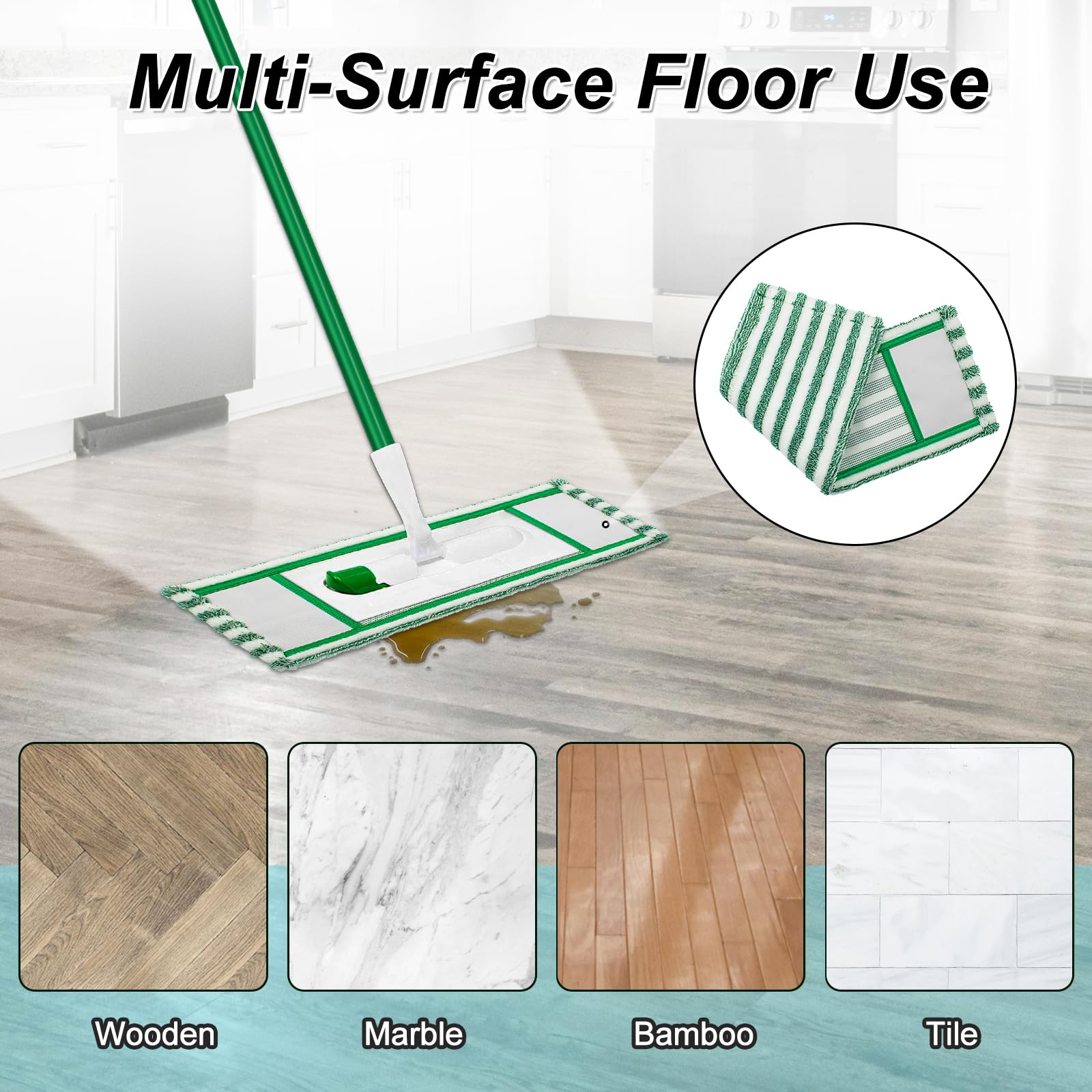 Microfiber Mop Refills Compatible with Libman Wet & Dry Microfiber Mop (2 Count)