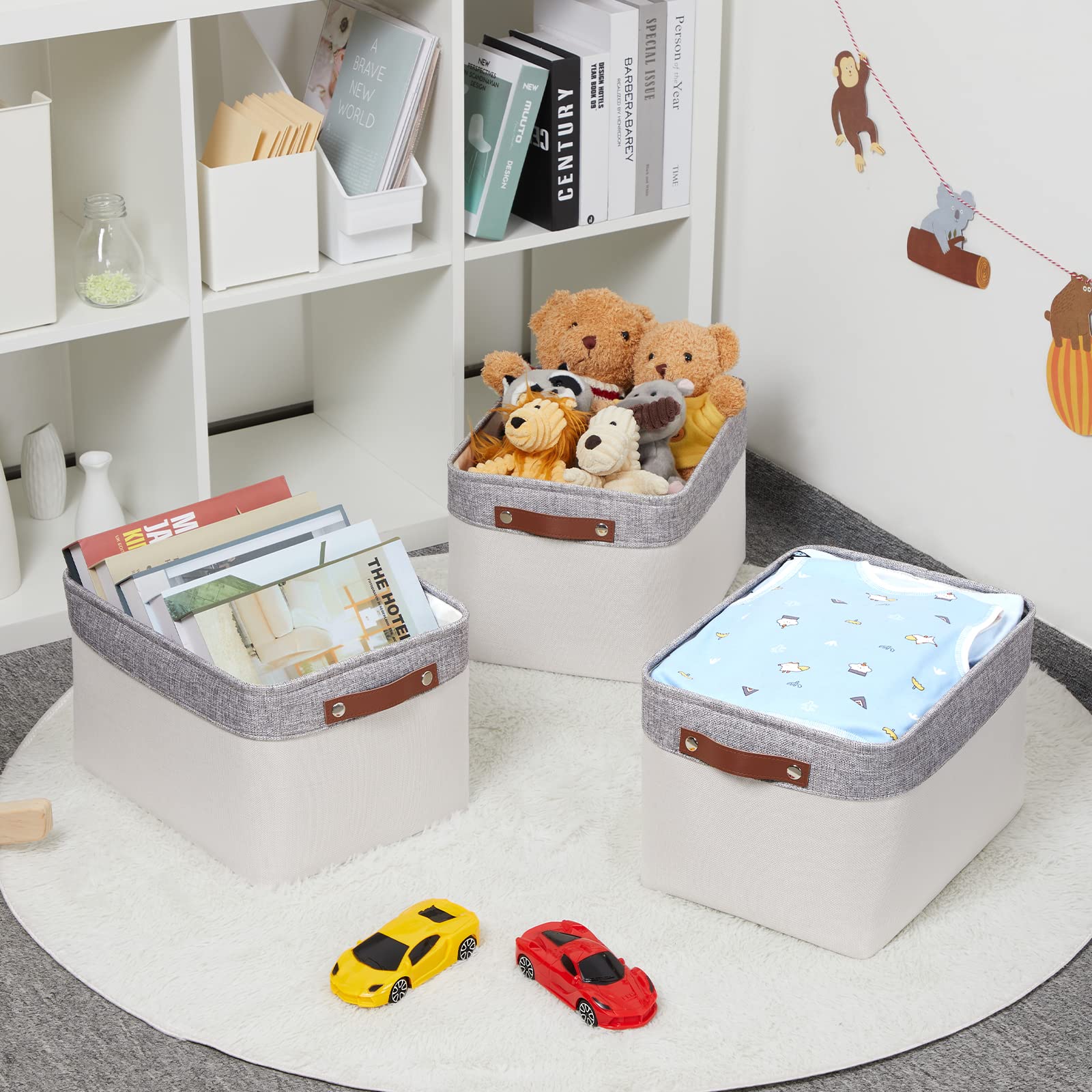 Large Storage Baskets for Shelves (3 Count)