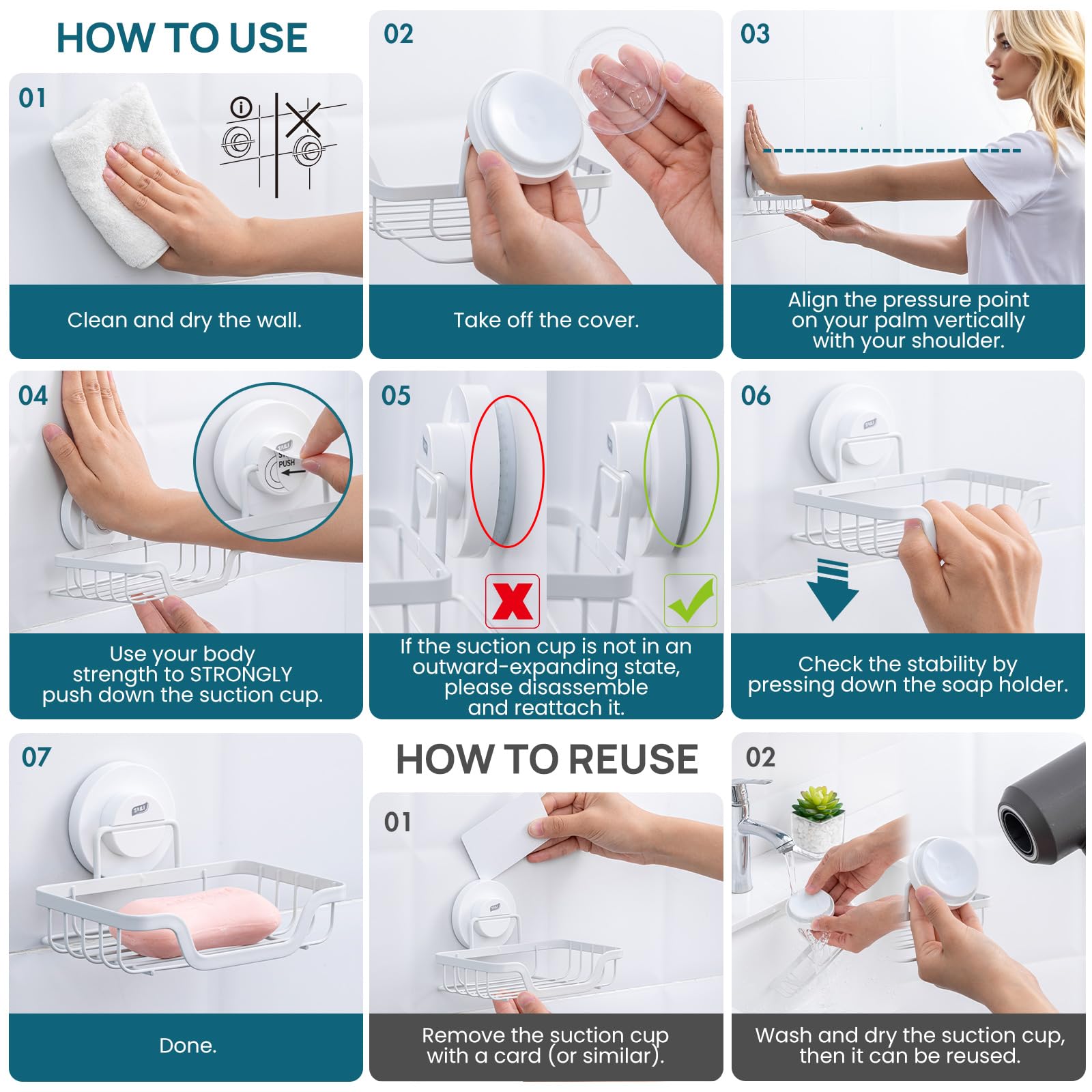 Soap Dish Bar Soap Holder Suction Cup
