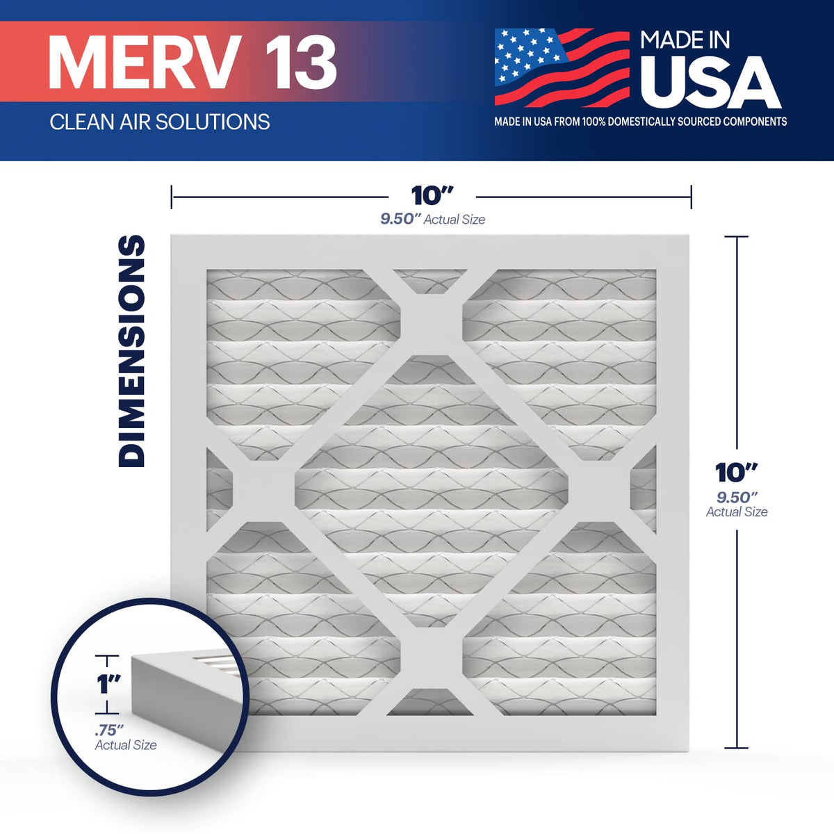 TruFilter 10x10x1 Air Filter MERV 13 (6 Count)
