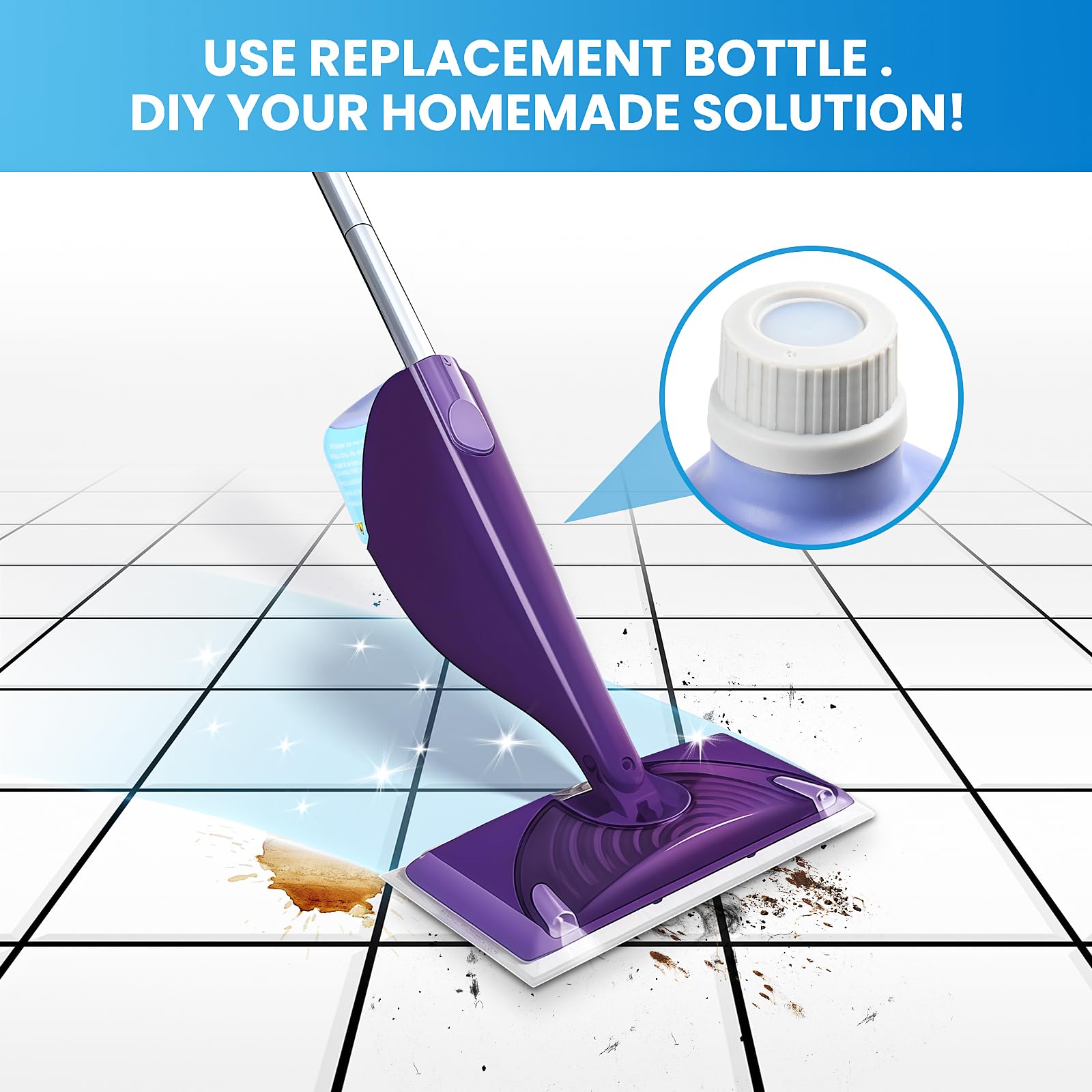 Refillable Bottle for Swiffer® Wet Jet™ Mop