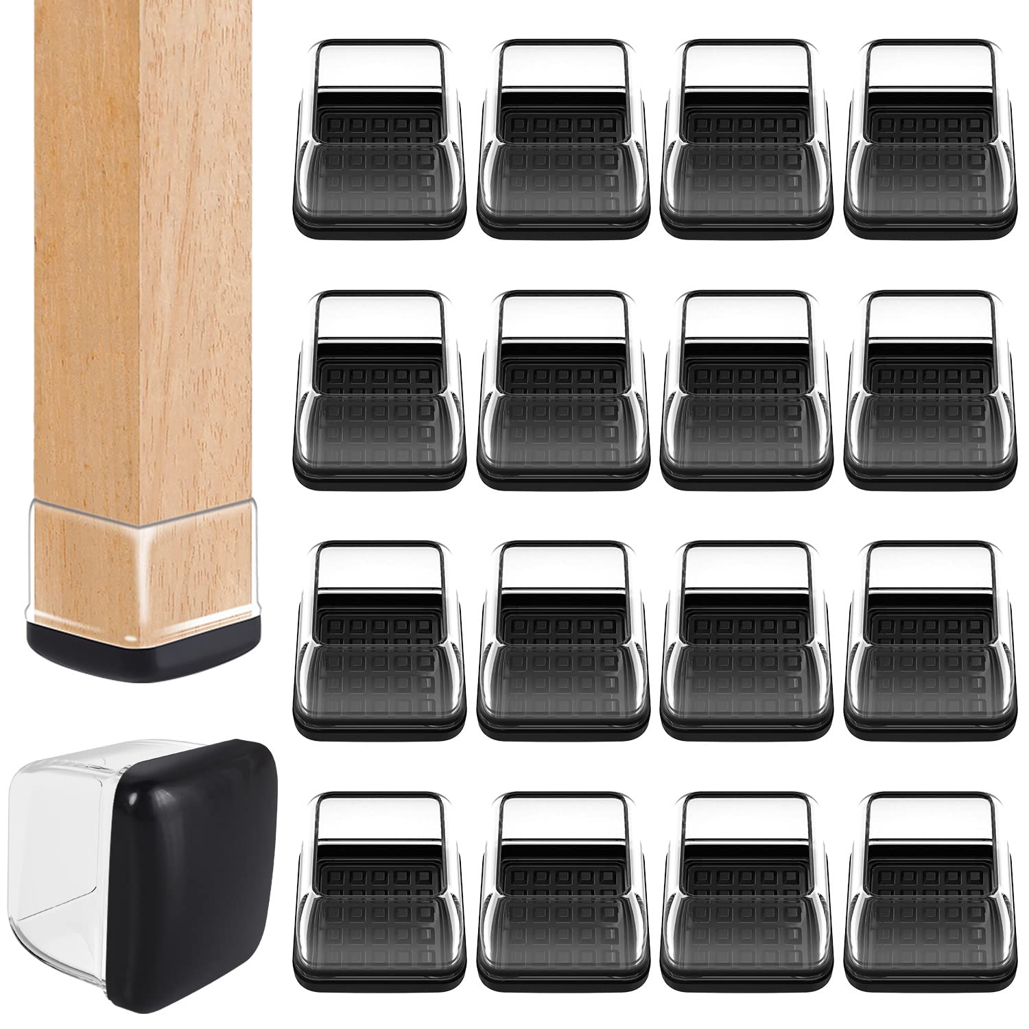 Chair Leg Sliders for Carpet (24 Count)