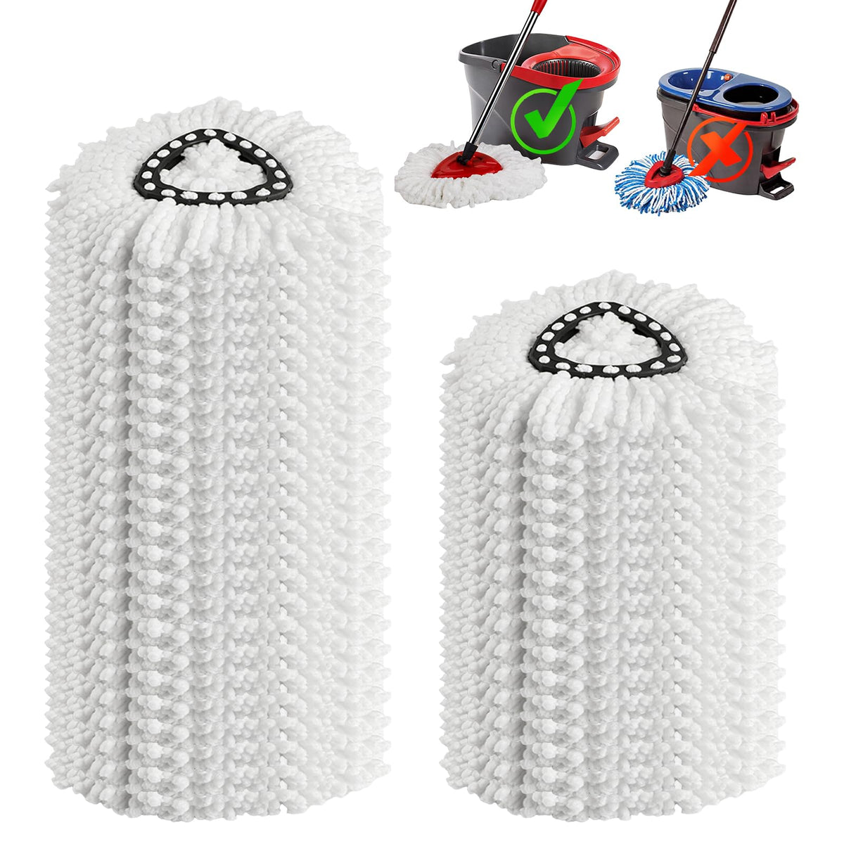 20 Pack Spin Mop Replacement Heads (20 Count)