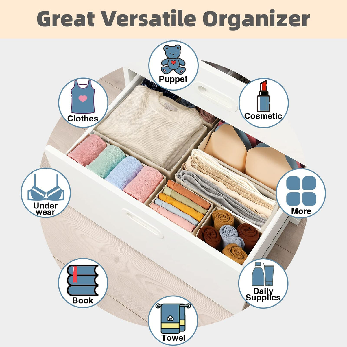 Drawer Organizer Clothes (8 Count)