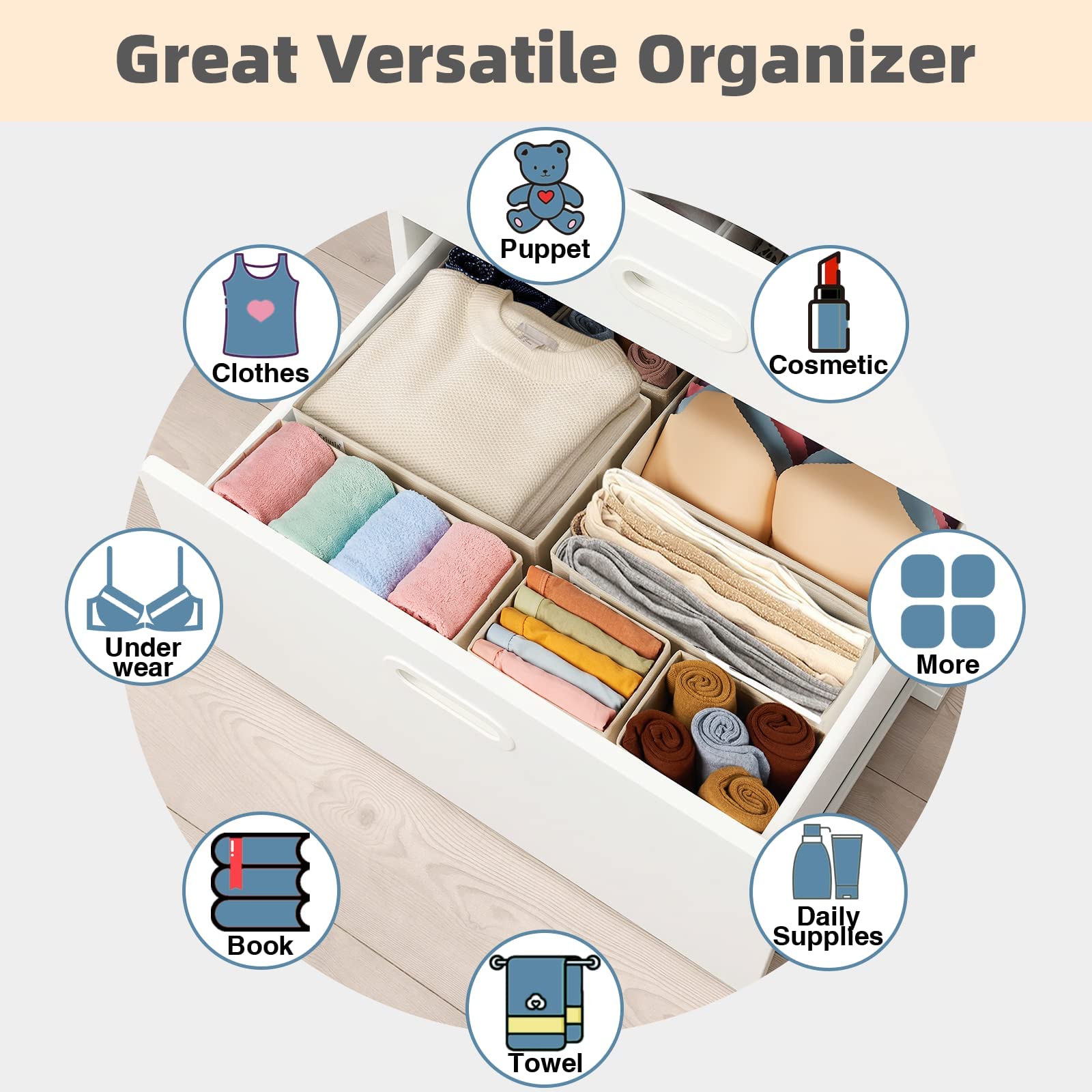 Drawer Organizer Clothes (8 Count)