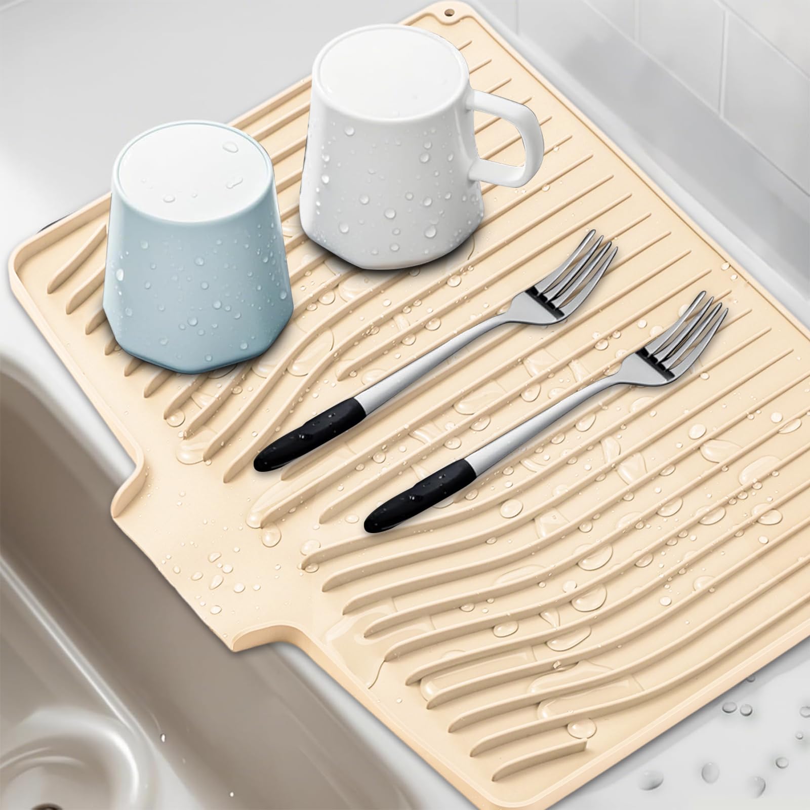 Silicone Dish Drying Mat for Kitchen Counter