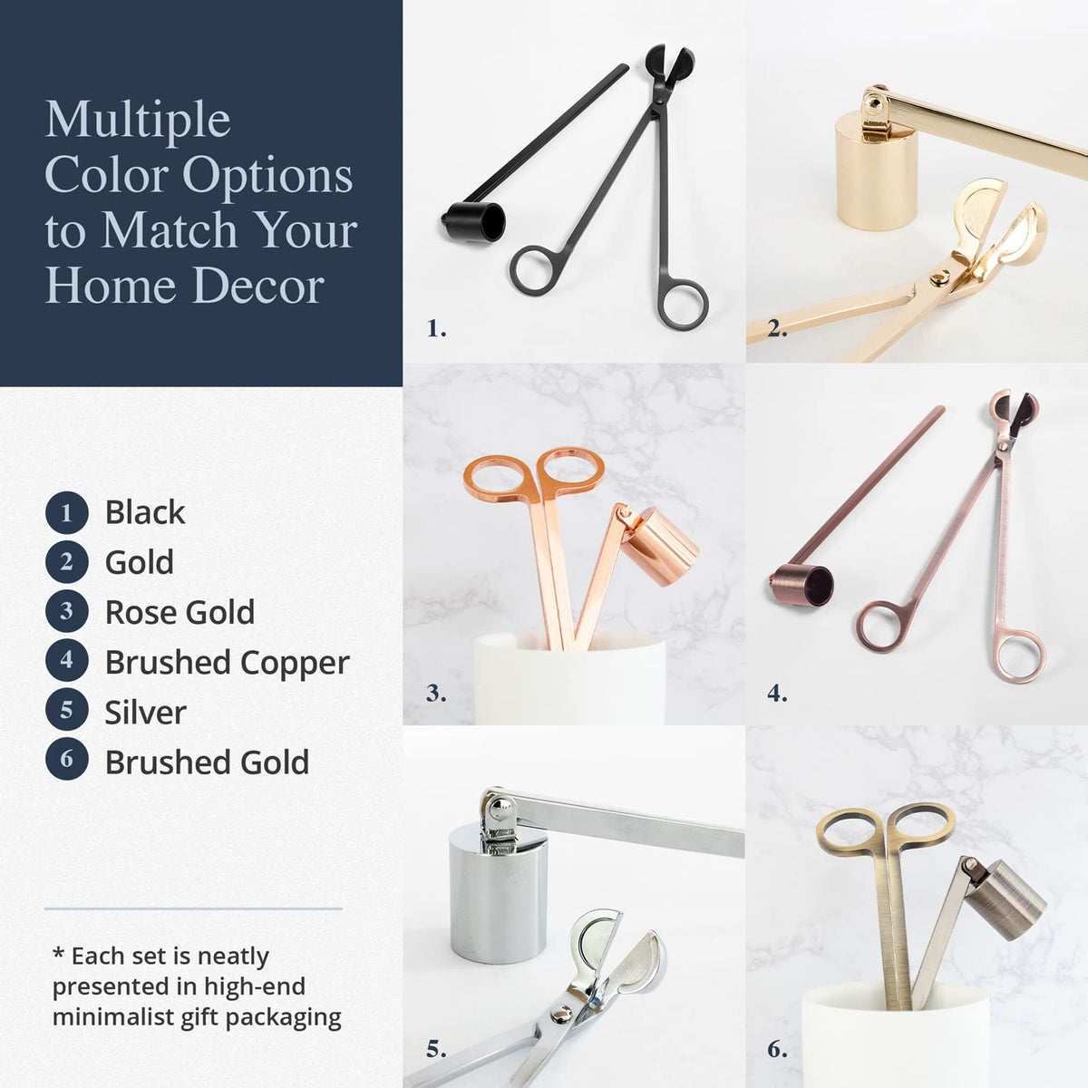 Candle Wick Trimmer and Candle Snuffer Accessory Set