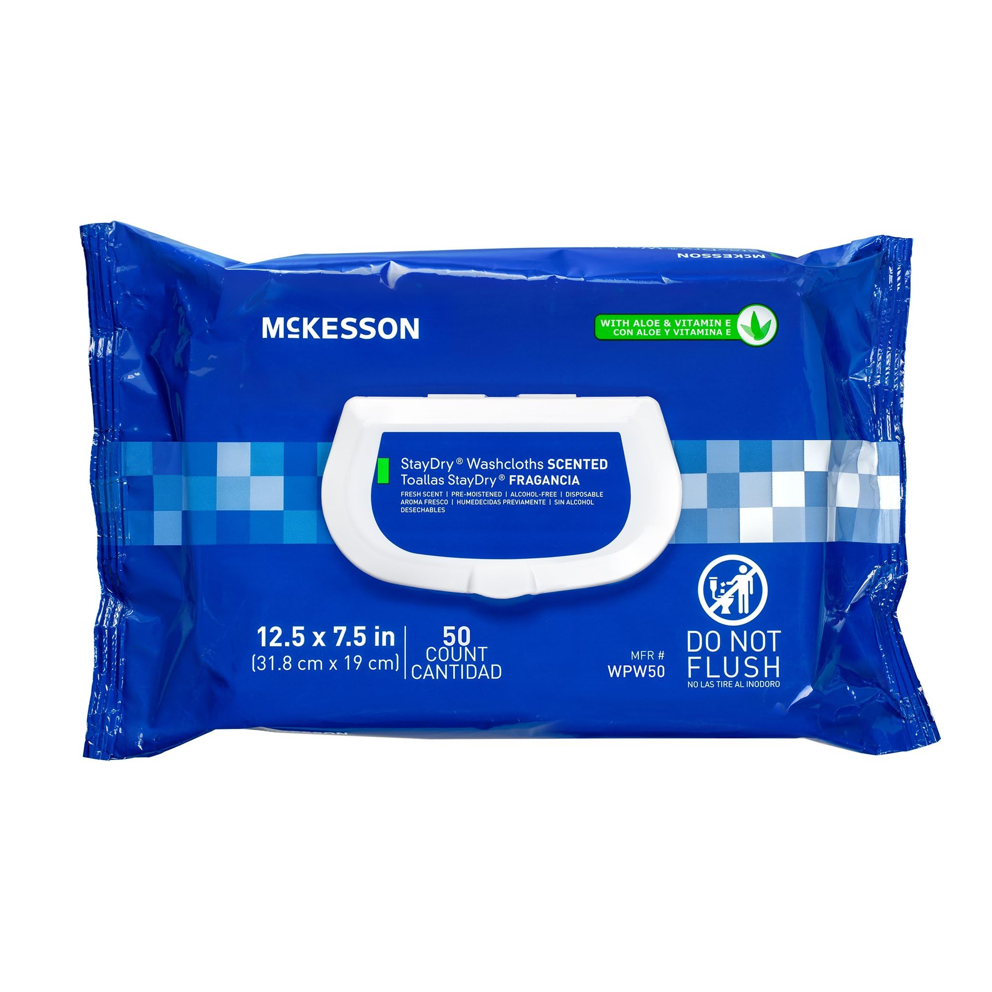 StayDry Pre Moistened Disposable Wipe (50 Count)