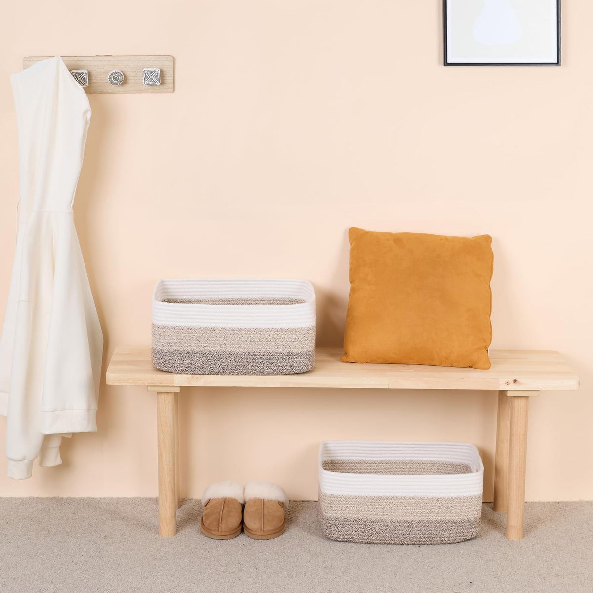 Large Storage Baskets for Organizing (4 Count)
