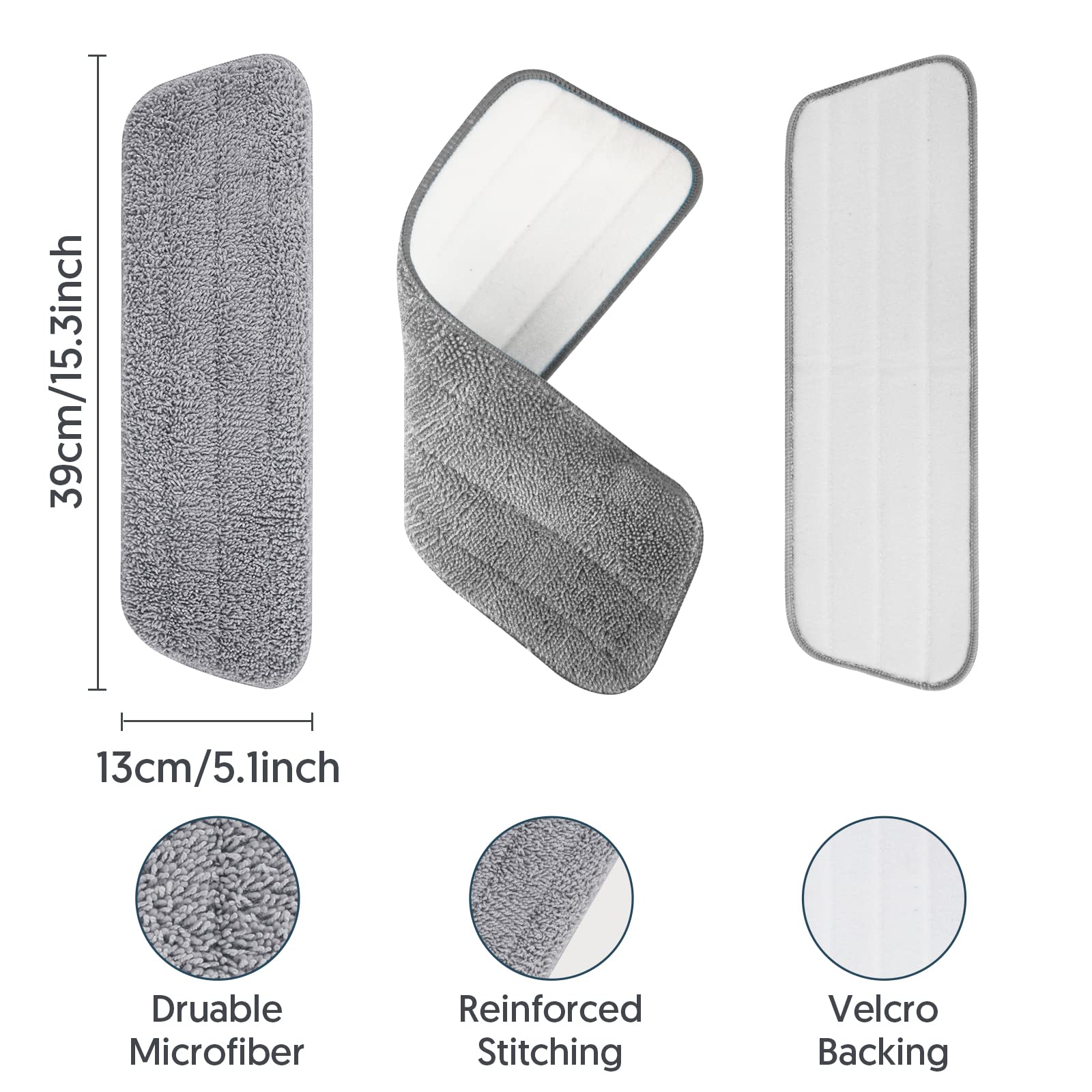 7 Pack Washable Mop Pads for Swiffer PowerMop (7 Count)