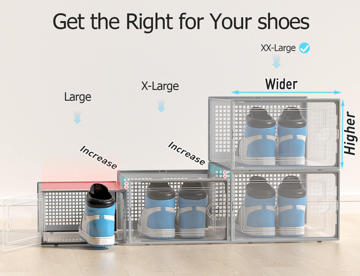 XX Large Shoe Storage Boxes 12 Pack (12 Count)