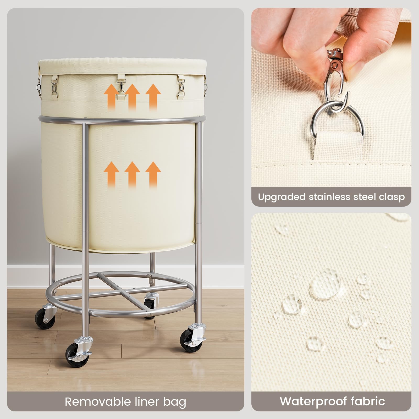 Laundry Basket with Wheels