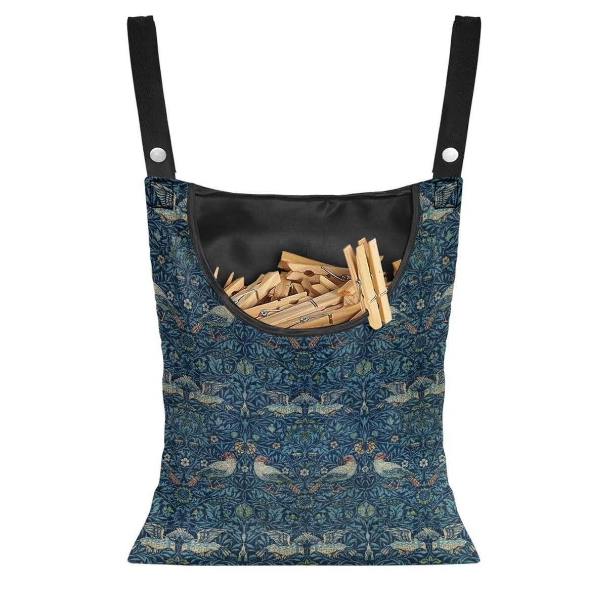 William Morris Bird Print Ultimate Clothespin Storage System 14.5"x12"