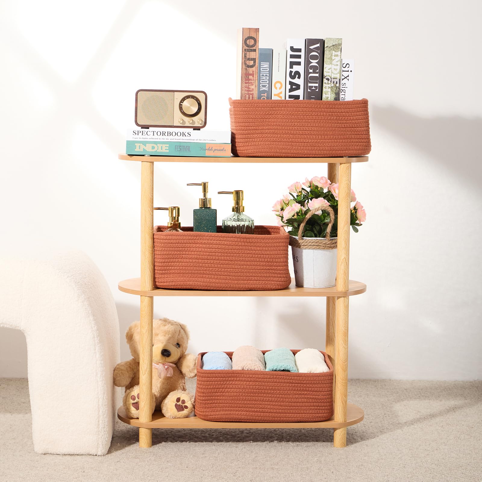 Small Storage Baskets for Organizing (3 Count)