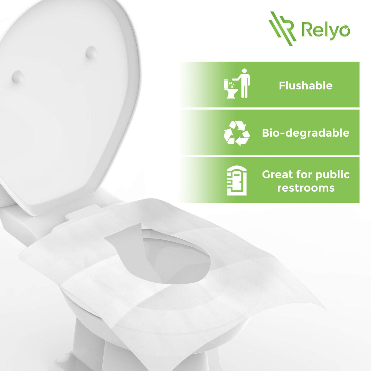 Toilet Seat Cover Paper Flushable (50 Count)