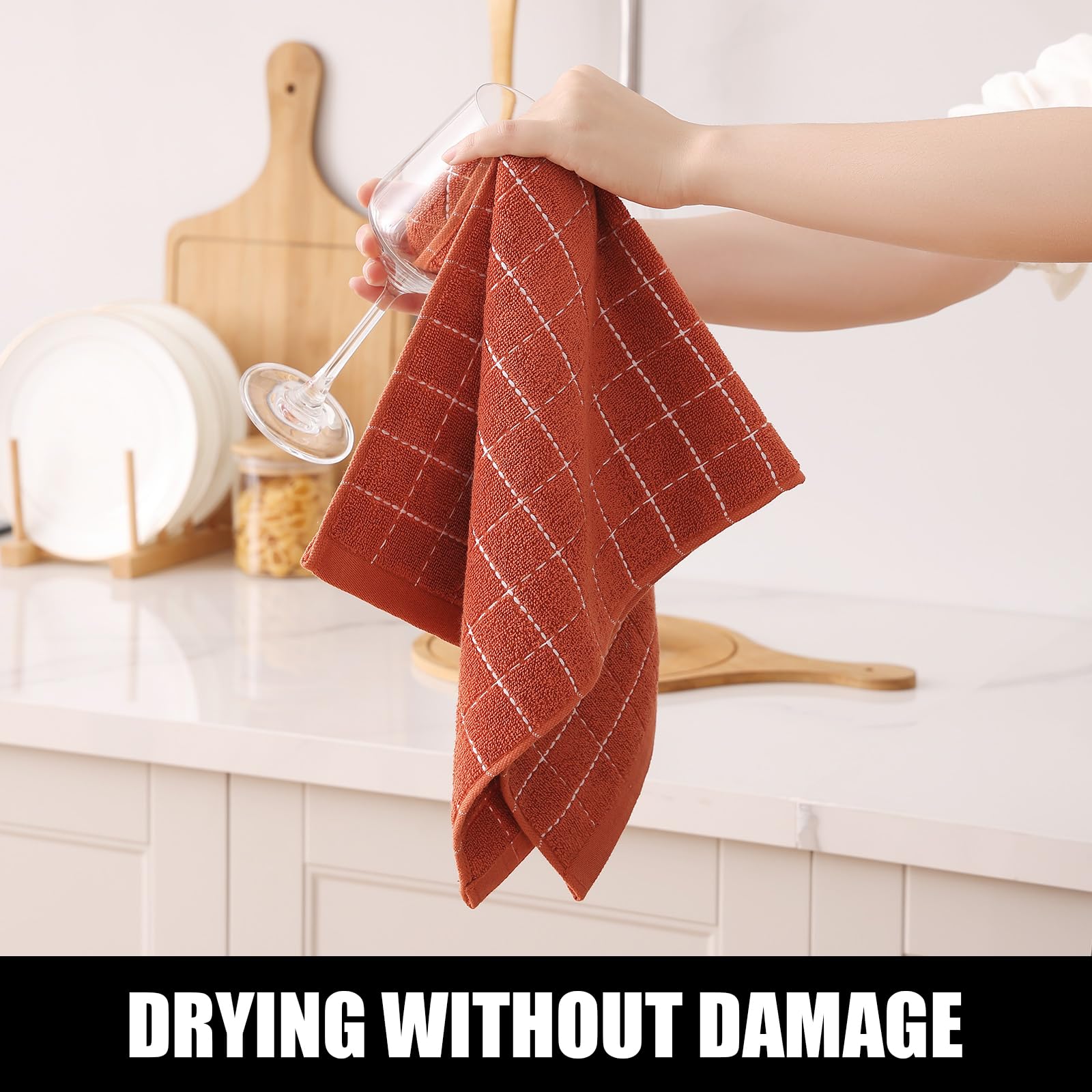 100% Cotton Terry Kitchen Dish Cloths (12 Count)