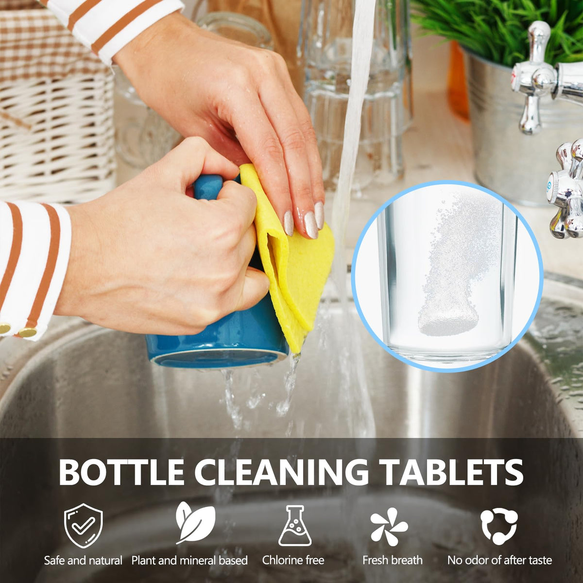 48 Pack Water Bottle Cleaning Tablets (48 Count)