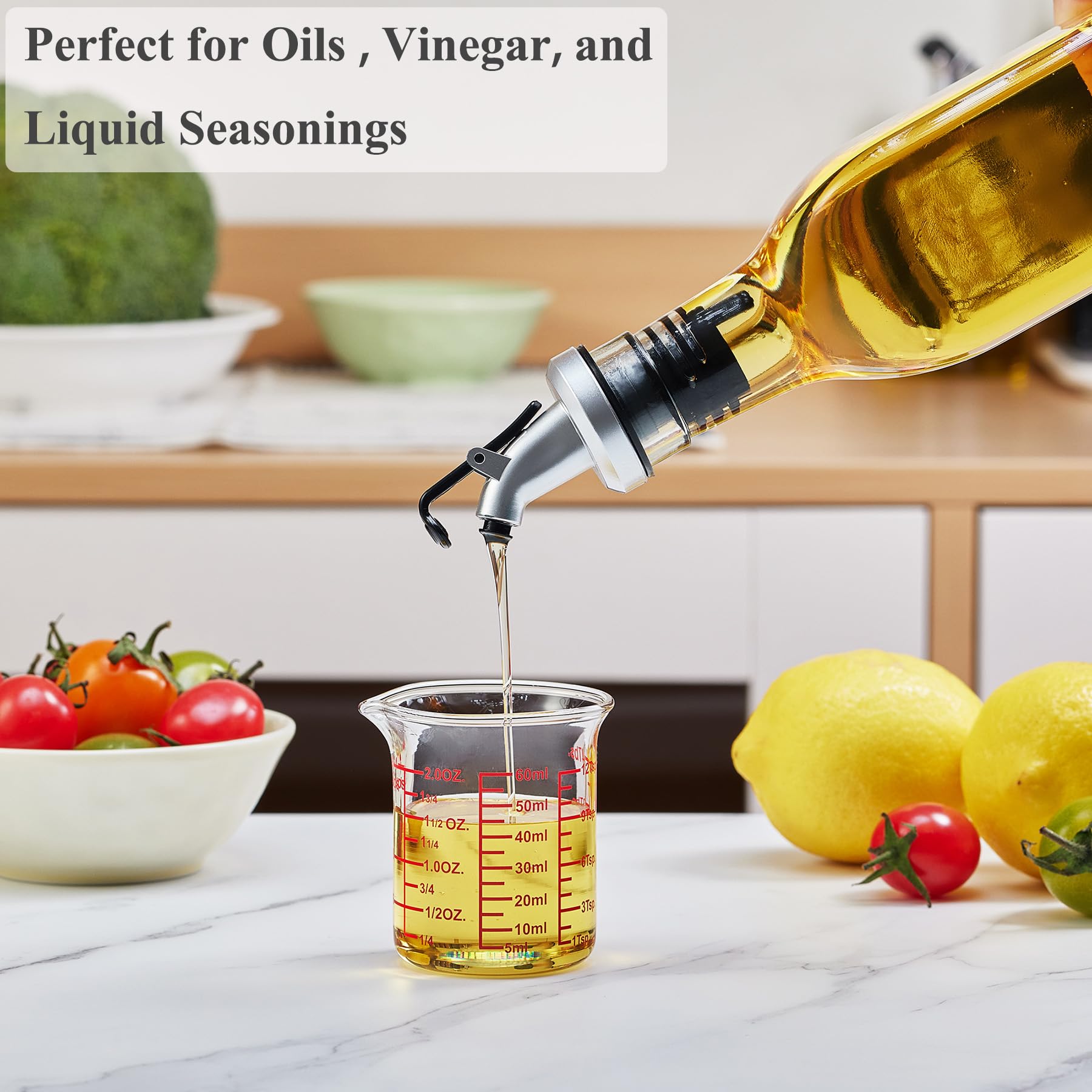 2 oz Glass Measuring Cups with V (2 Count)