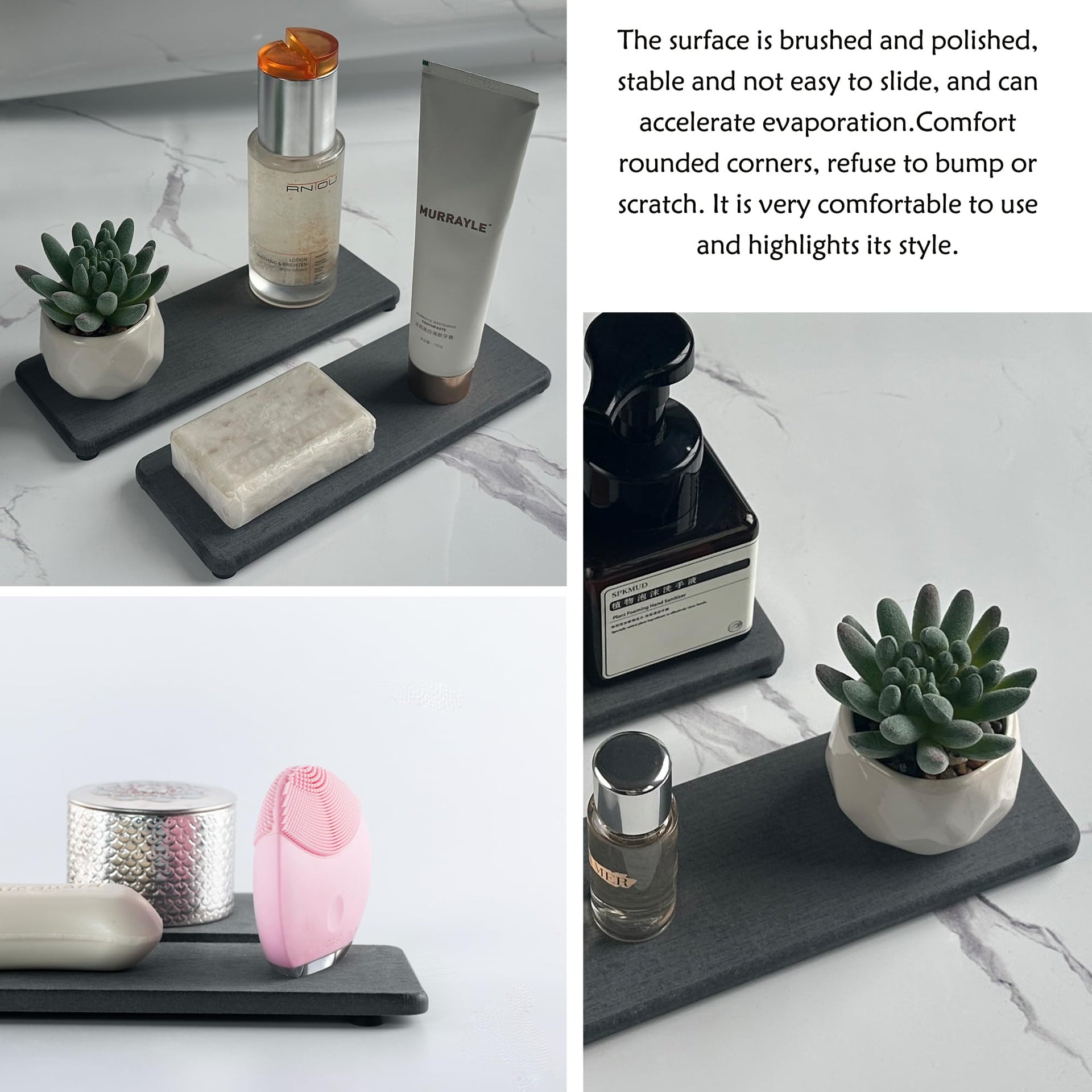 2 Pcs Sink Stone Soap Trays (2 Count)
