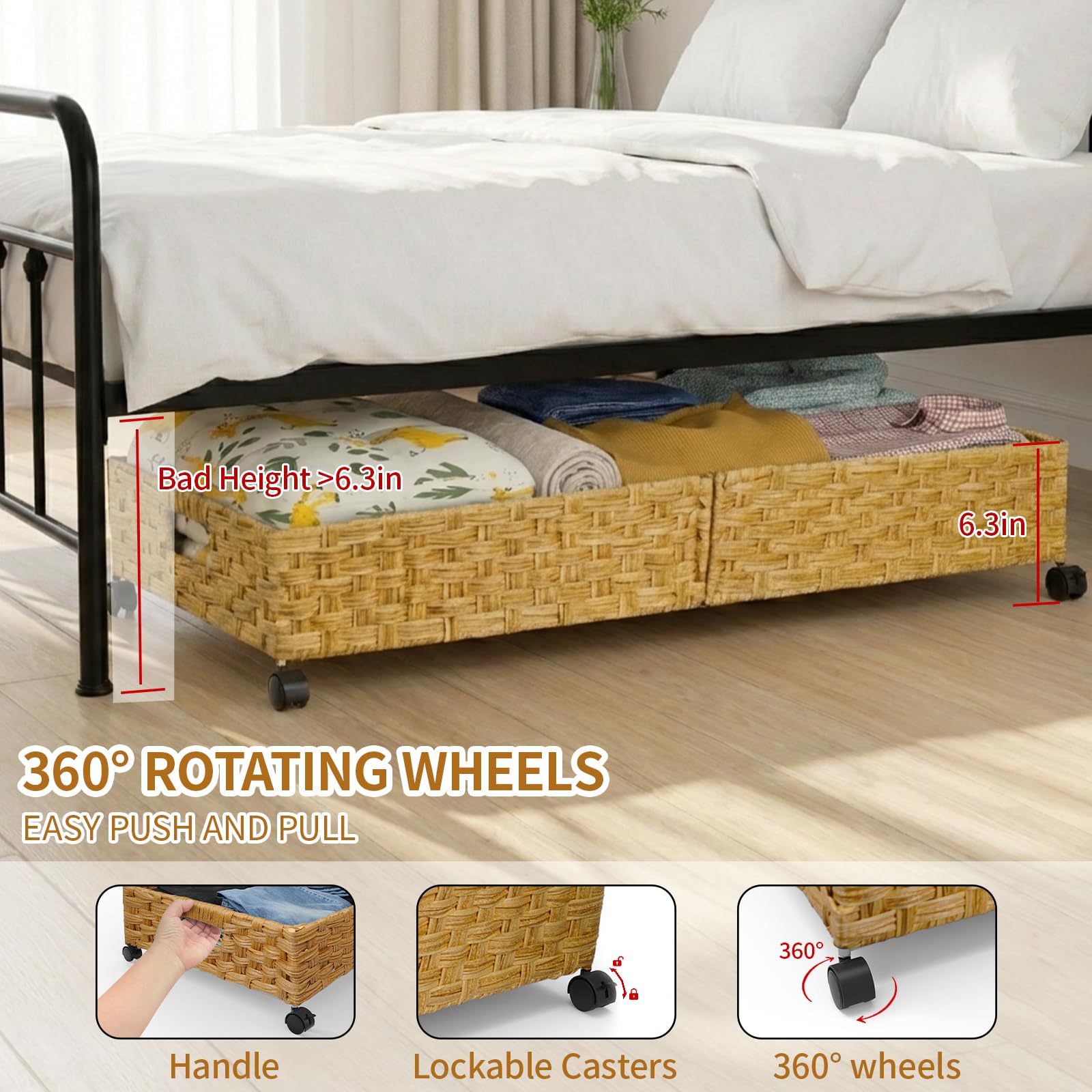 Under Bed Storage with Wheels