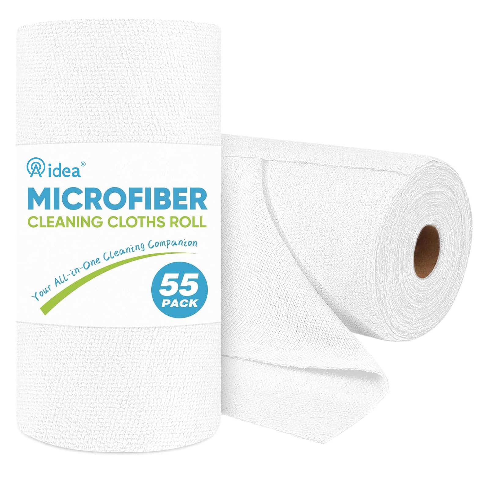 White Microfiber Cleaning Cloth Roll (55 Count) - ModHome Supplies