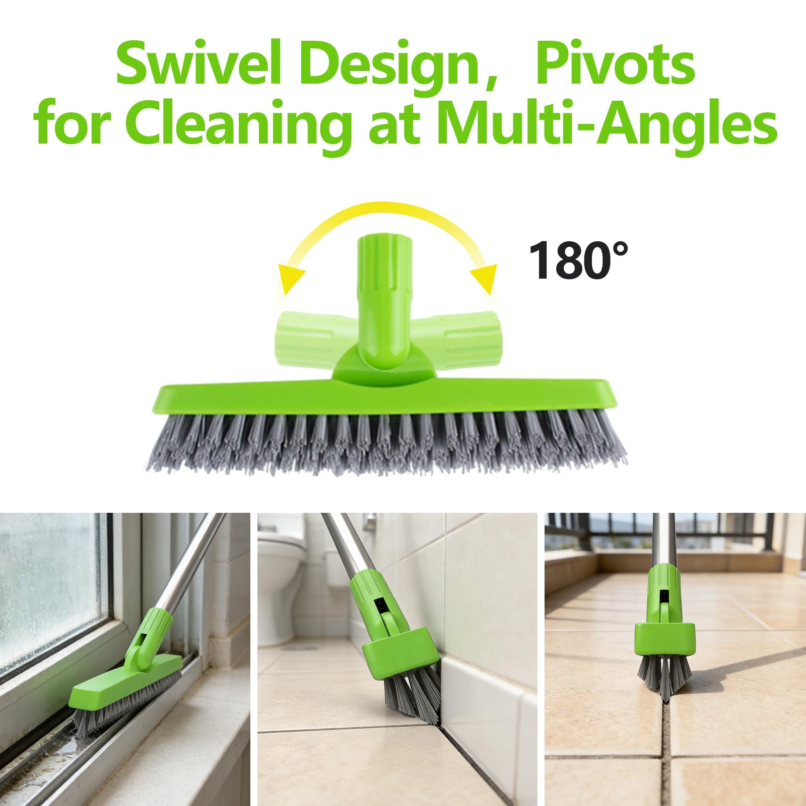 2 Pack Grout Brush with Long Handle