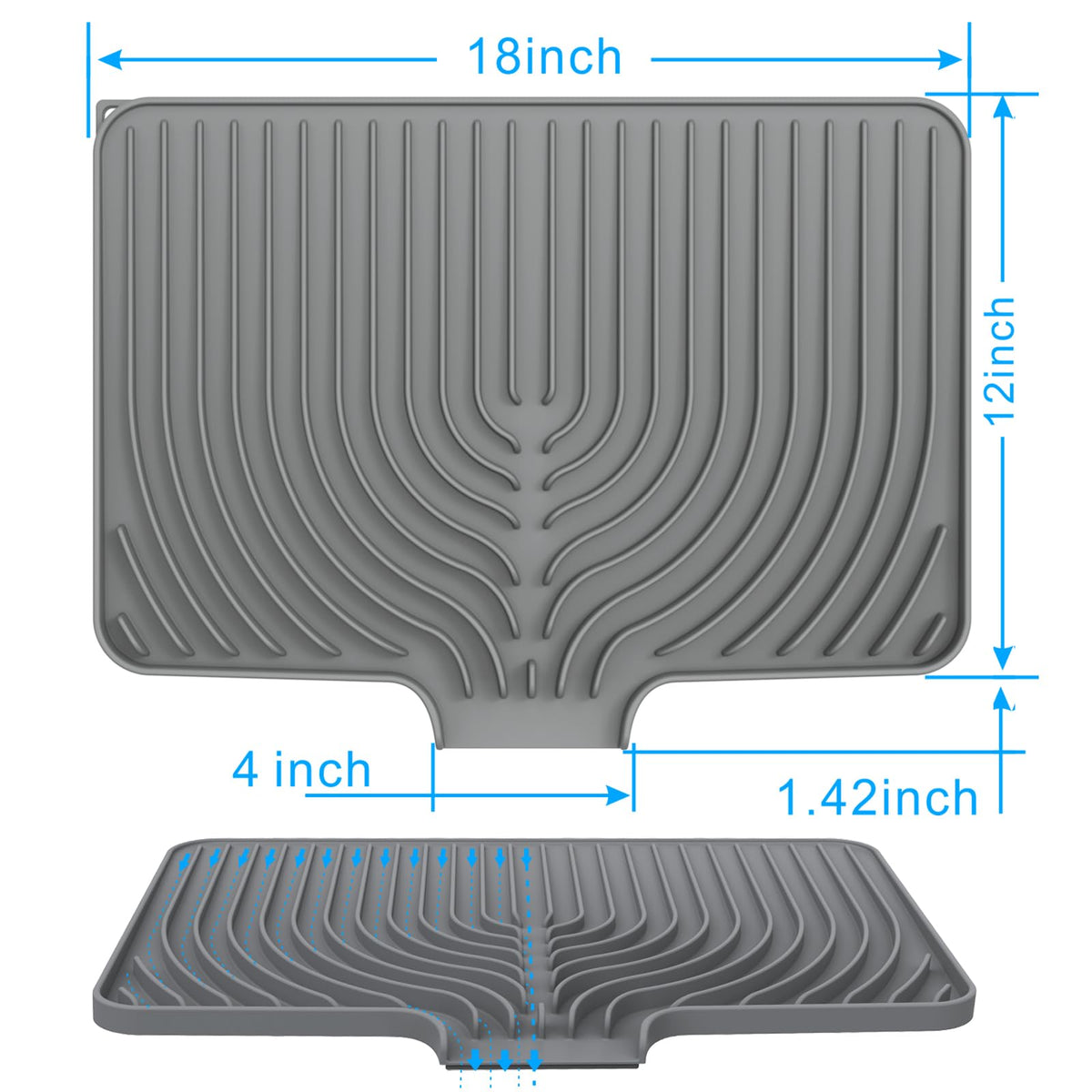 Dish drying mats for kitchen counter