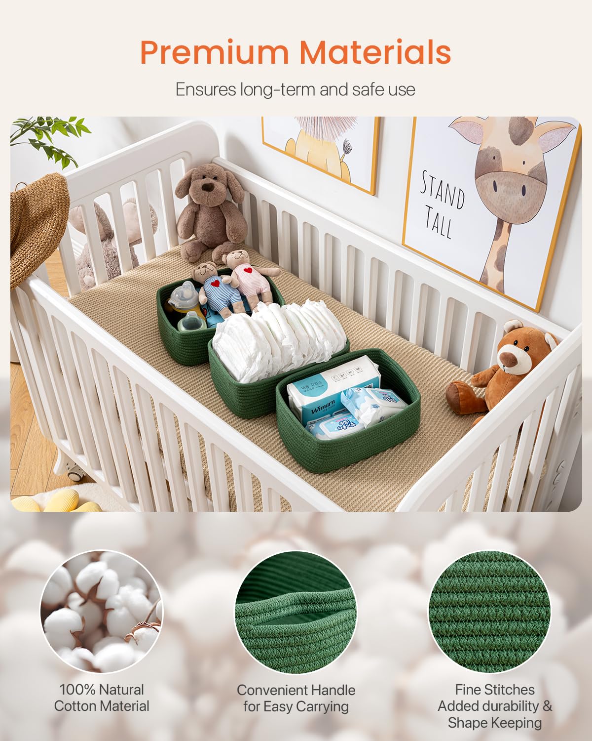 Small Woven Storage Basket for Organizing (3 Count)