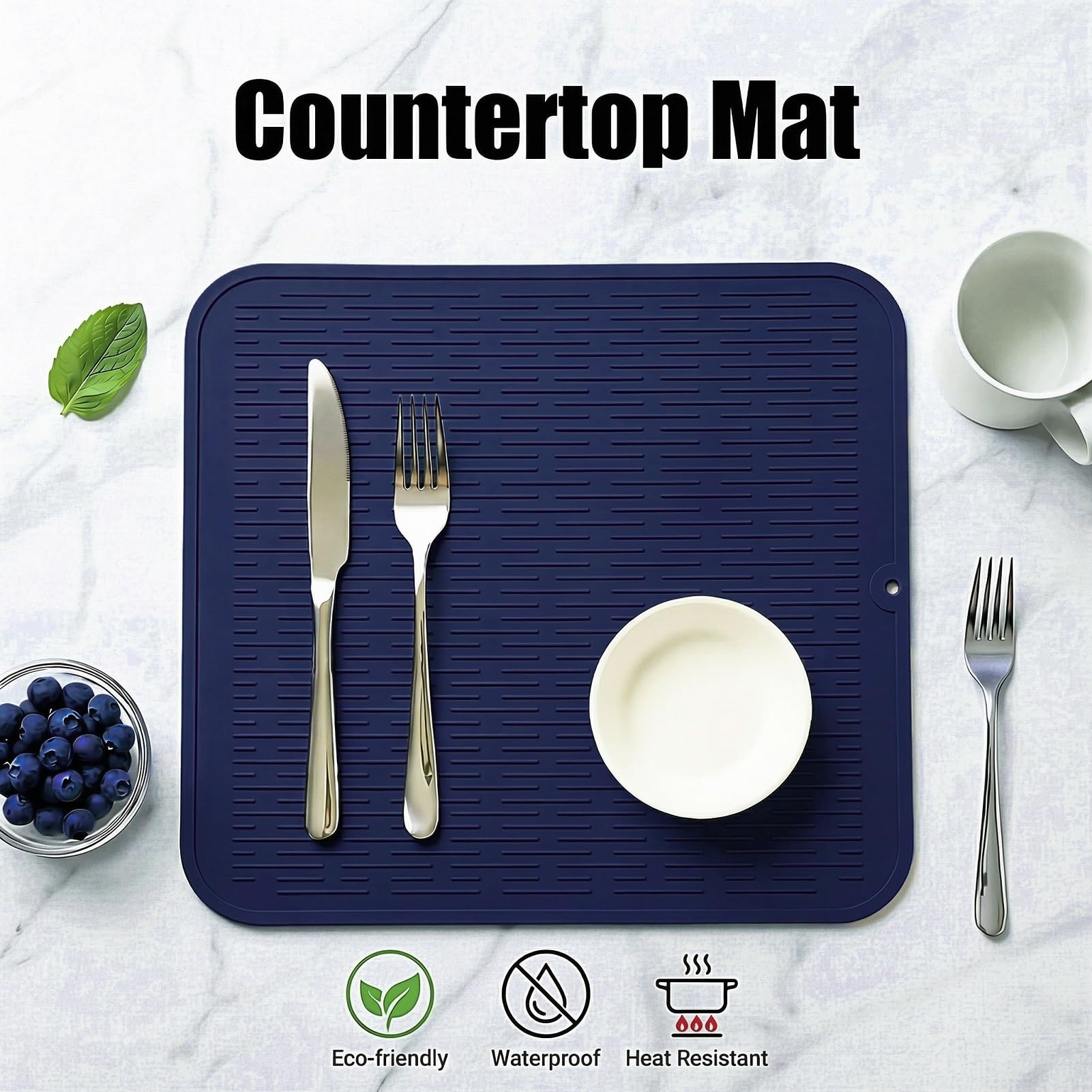 Silicone Dish Drying Mat for Multiple Usage