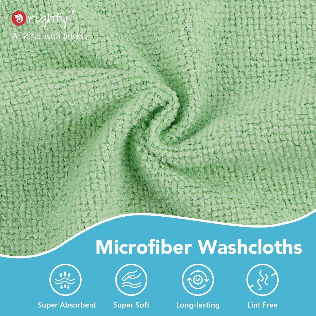 Wash Cloths Face Towels 12x12 Inch 10 Pack (10 Count)