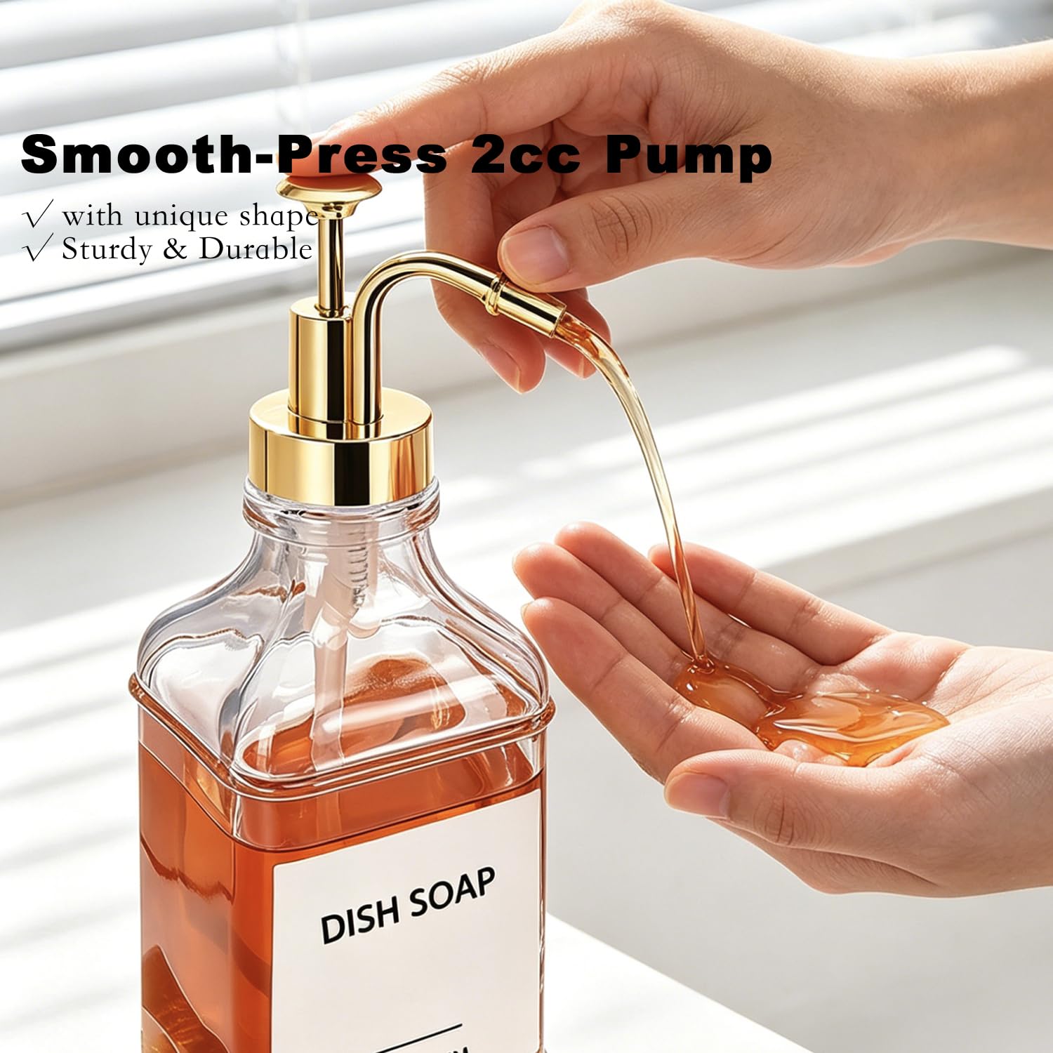 Dish Soap Dispenser for Kitchen (2 Count)