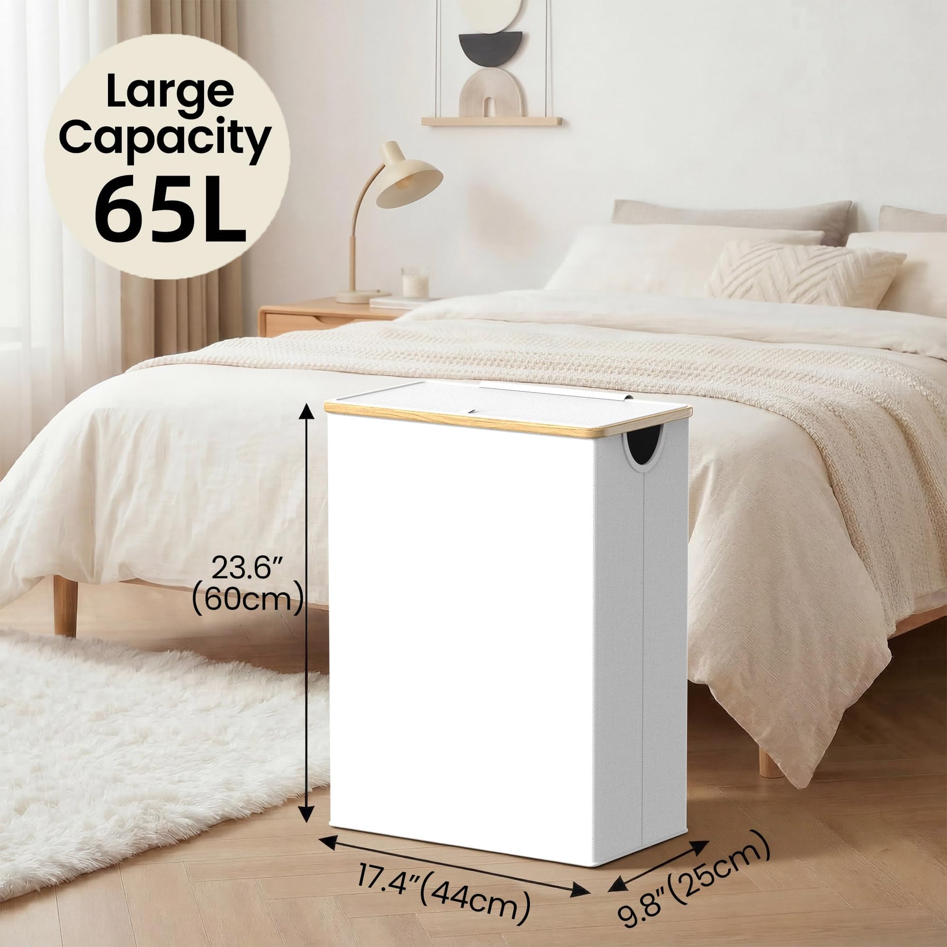 Slim Laundry Basket with Lid