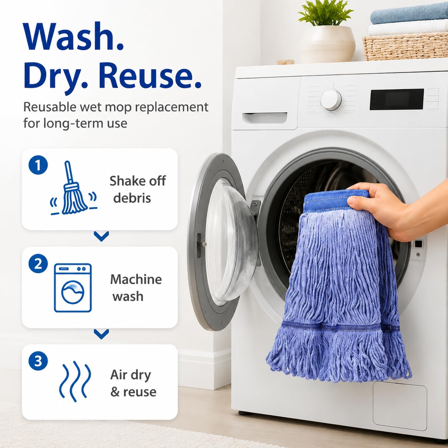 6Pack Heavy Duty Commercial Looped End Cotton Mop - ModHome Supplies