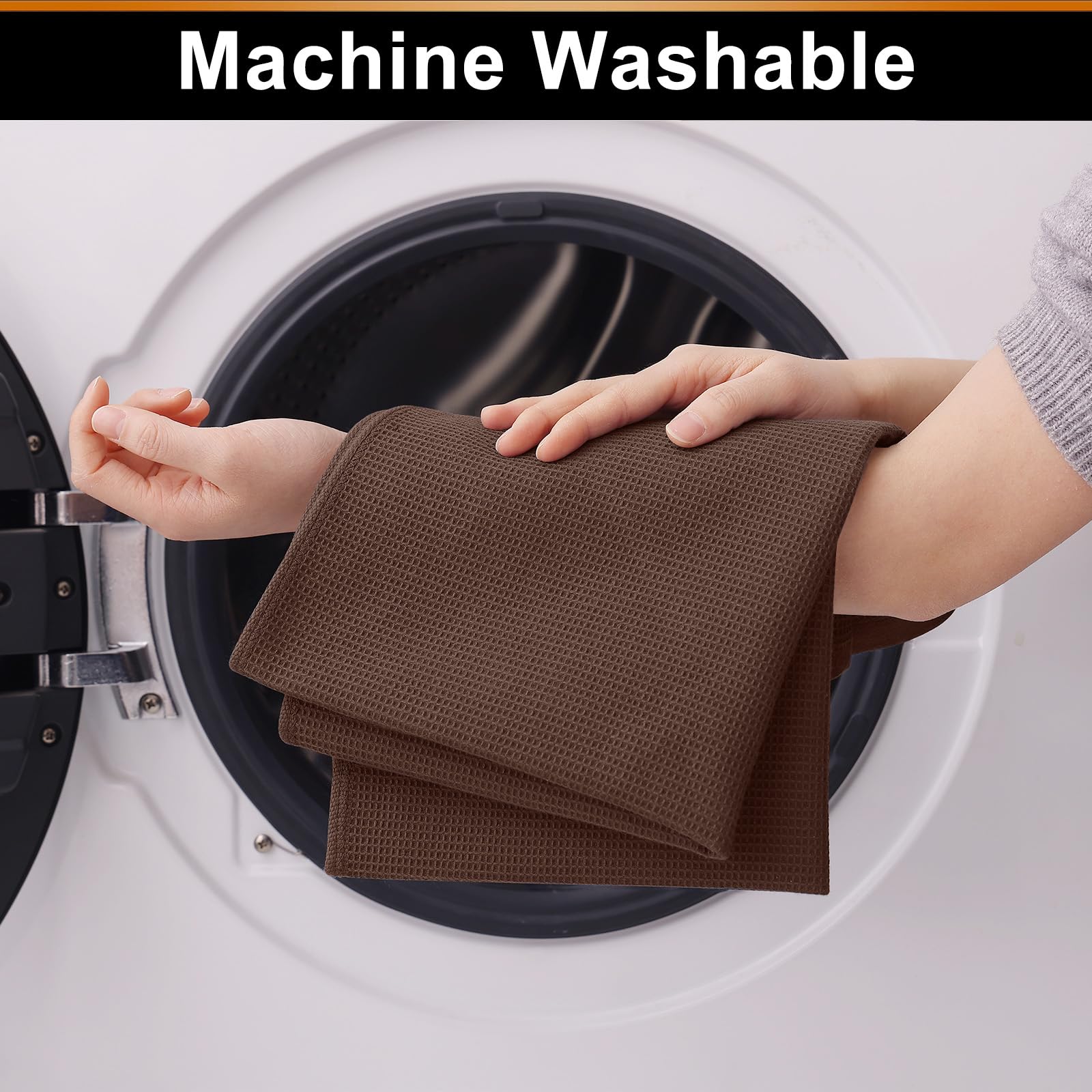 100% Cotton Waffle Weave Kitchen Towels (4 Count)