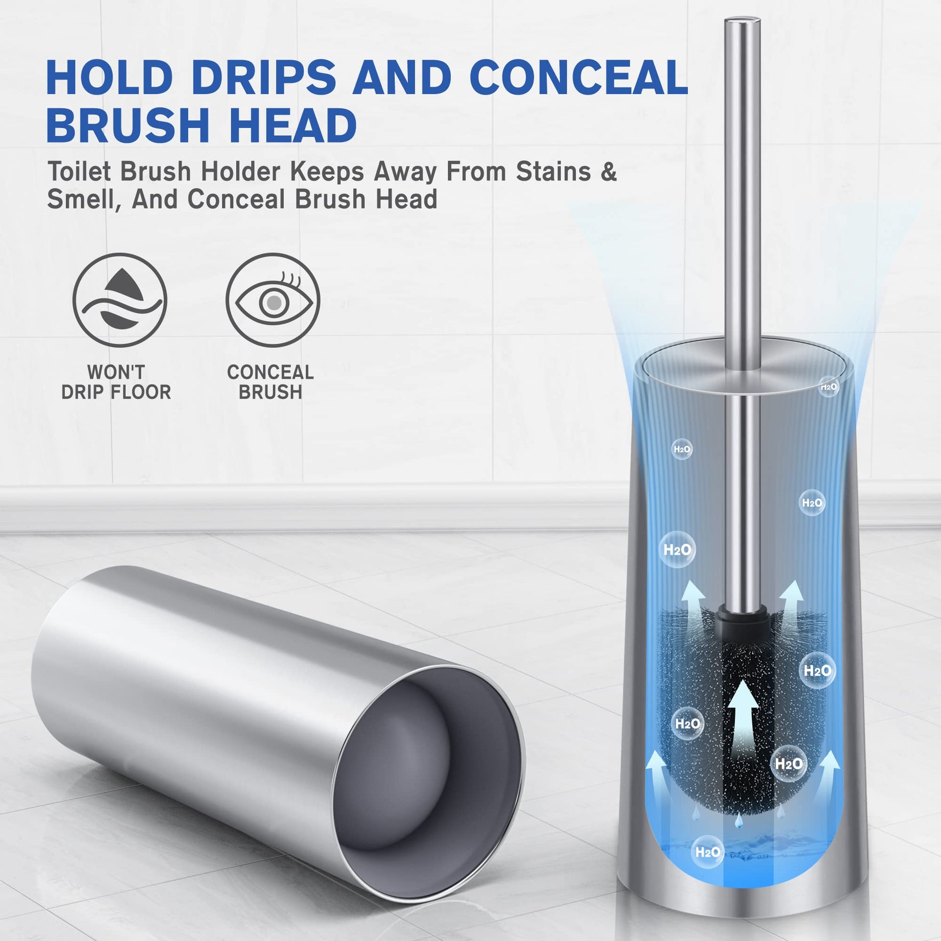 Toilet Brush and Holder (2 Count)