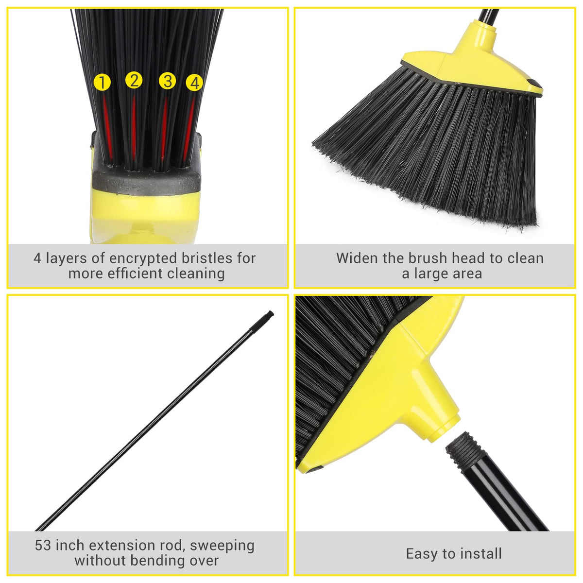 12 Pcs Heavy Duty Broom Bulk