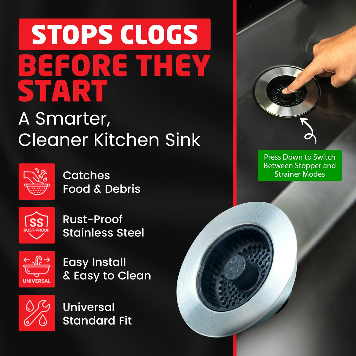 Kitchen Sink Drain Strainer