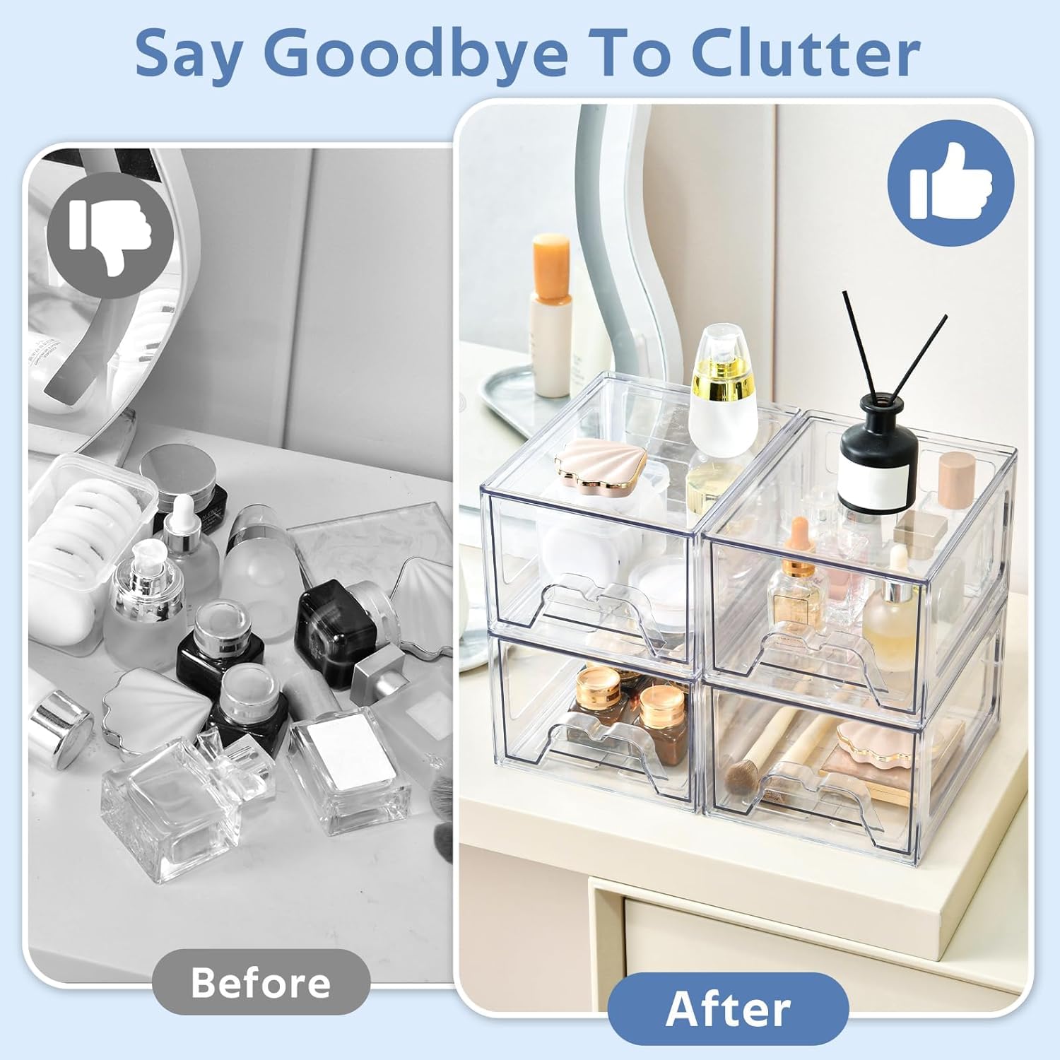 8Pack Acrylic Storage Drawers (8 Count)