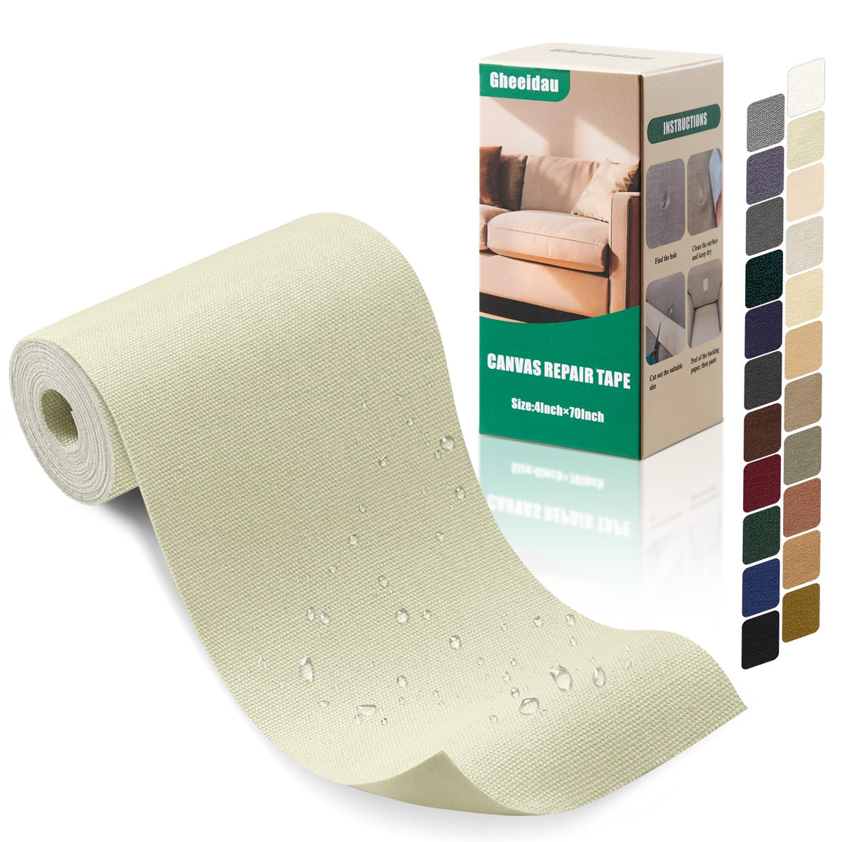 Canvas Repair Tape 4×70 Inch Waterproof Self