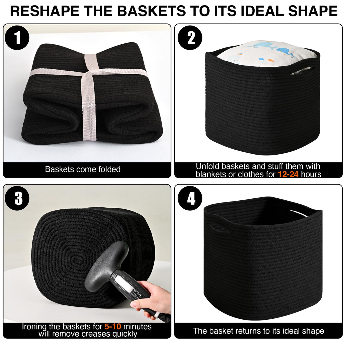 11 Inch Cube Storage Bins (3 Count)