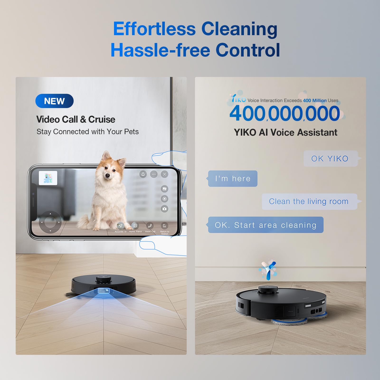 DEEBOT T30S AI Care Robot Vacuum and Mop